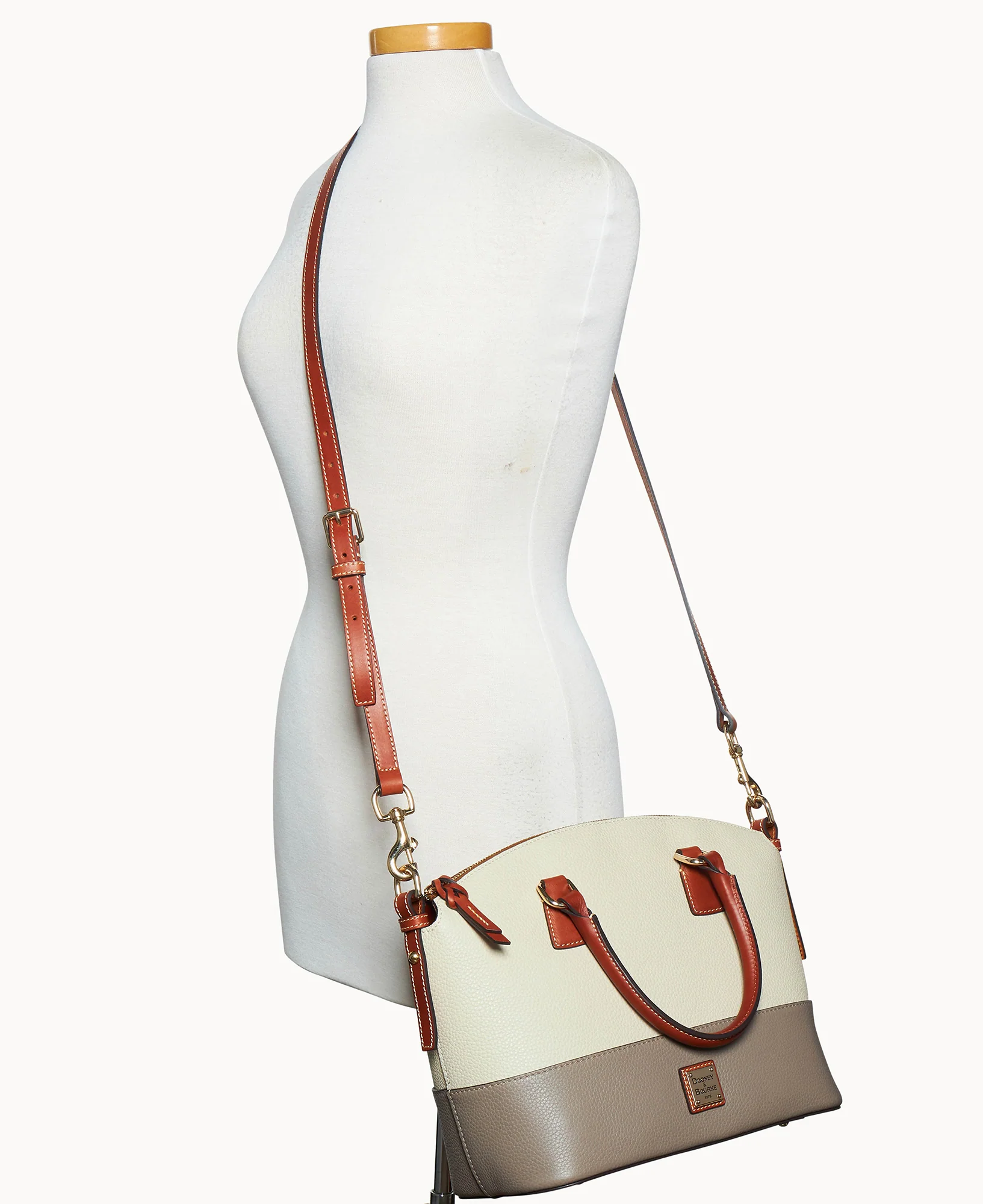 Pebble Color Block Domed Satchel - Image 13