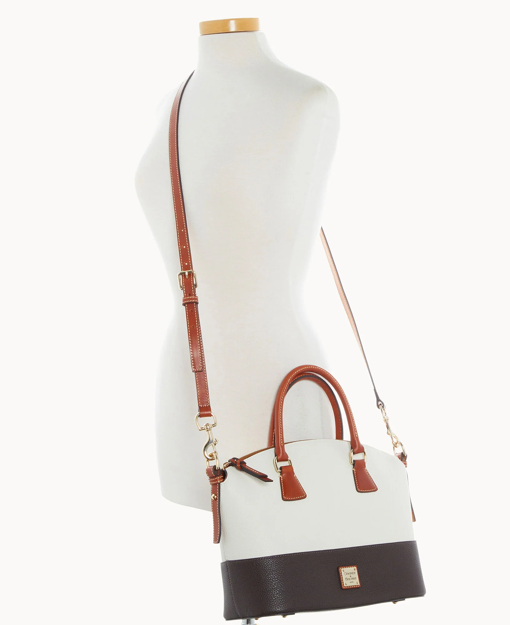 Pebble Color Block Domed Satchel - Image 5