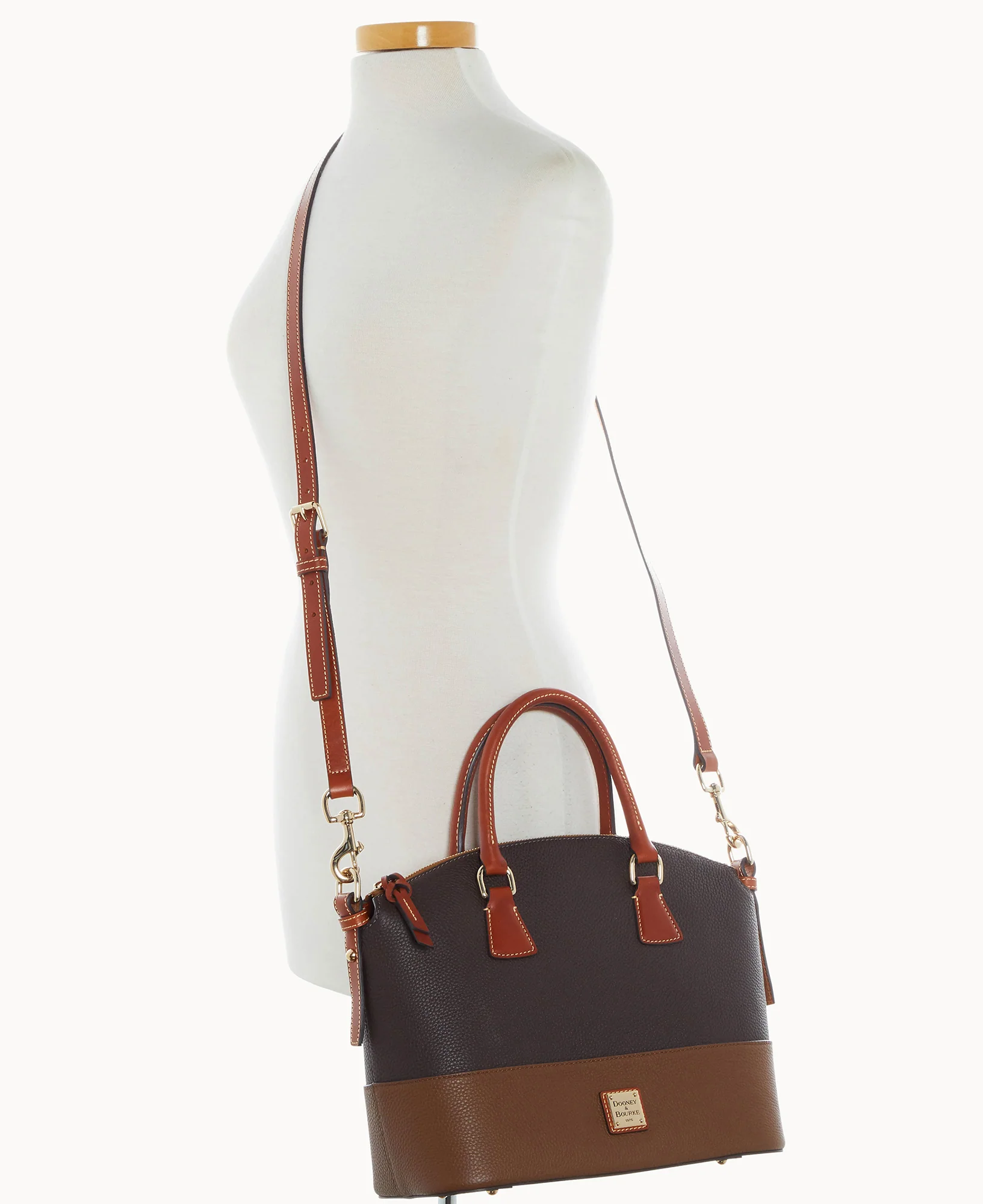 Pebble Color Block Domed Satchel - Image 9