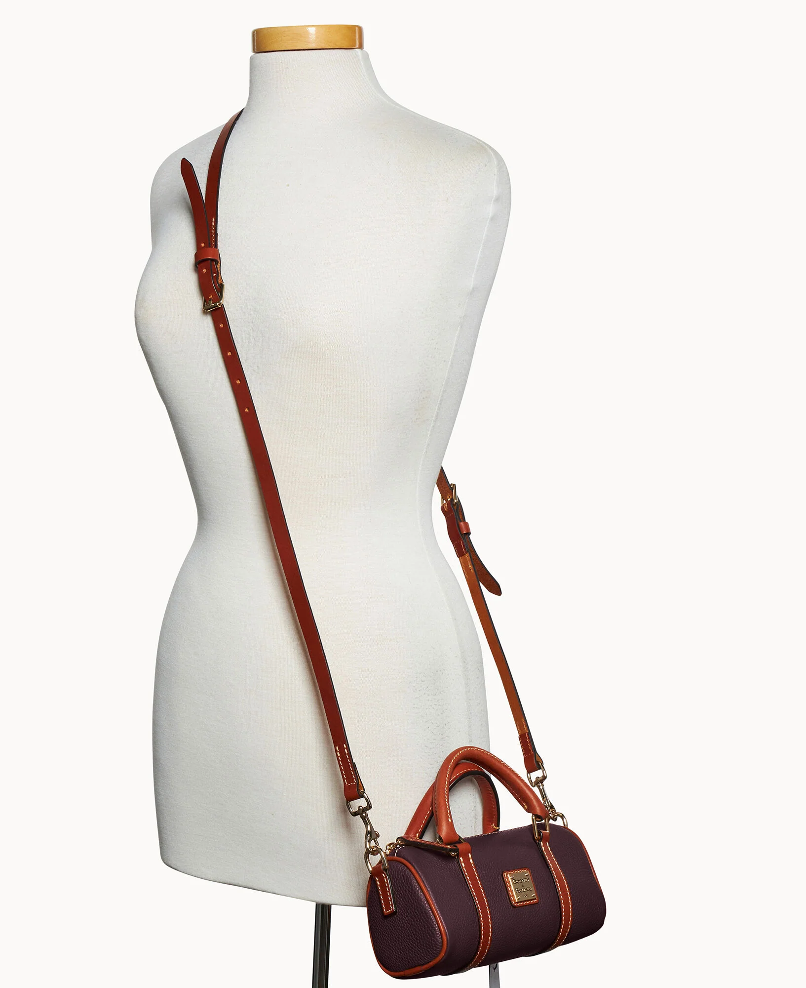 Pebble Grain Crossbody Barrel Satchel 20 - Image 10