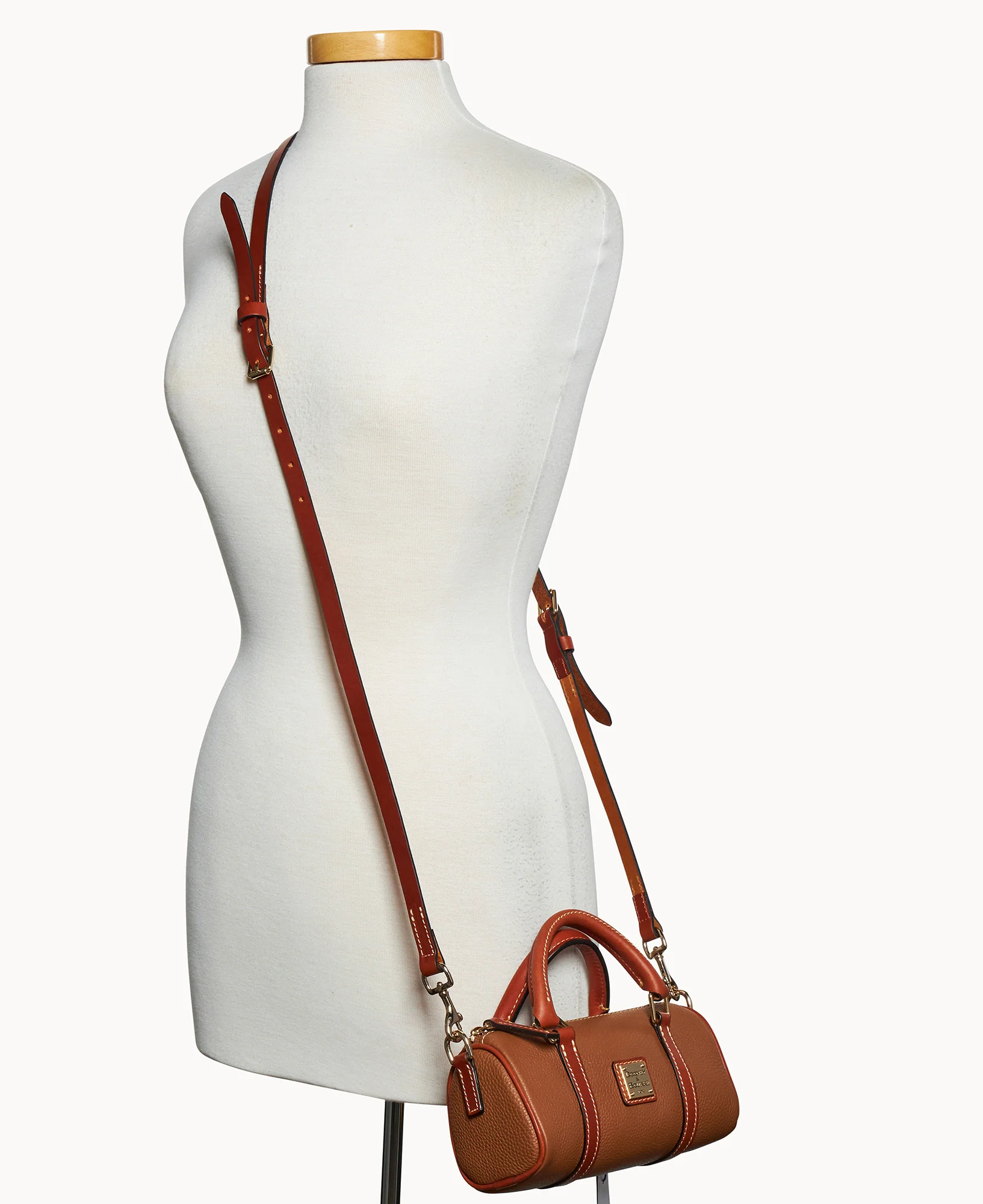 Pebble Grain Crossbody Barrel Satchel 20 - Image 14