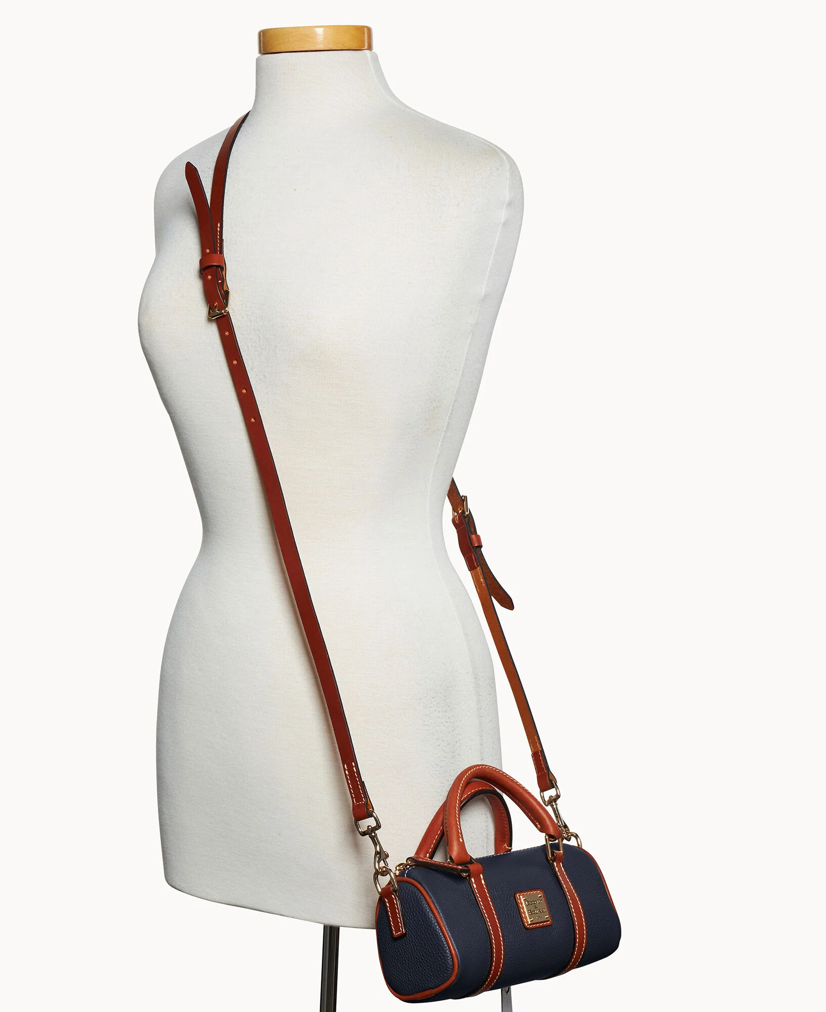Pebble Grain Crossbody Barrel Satchel 20 - Image 17