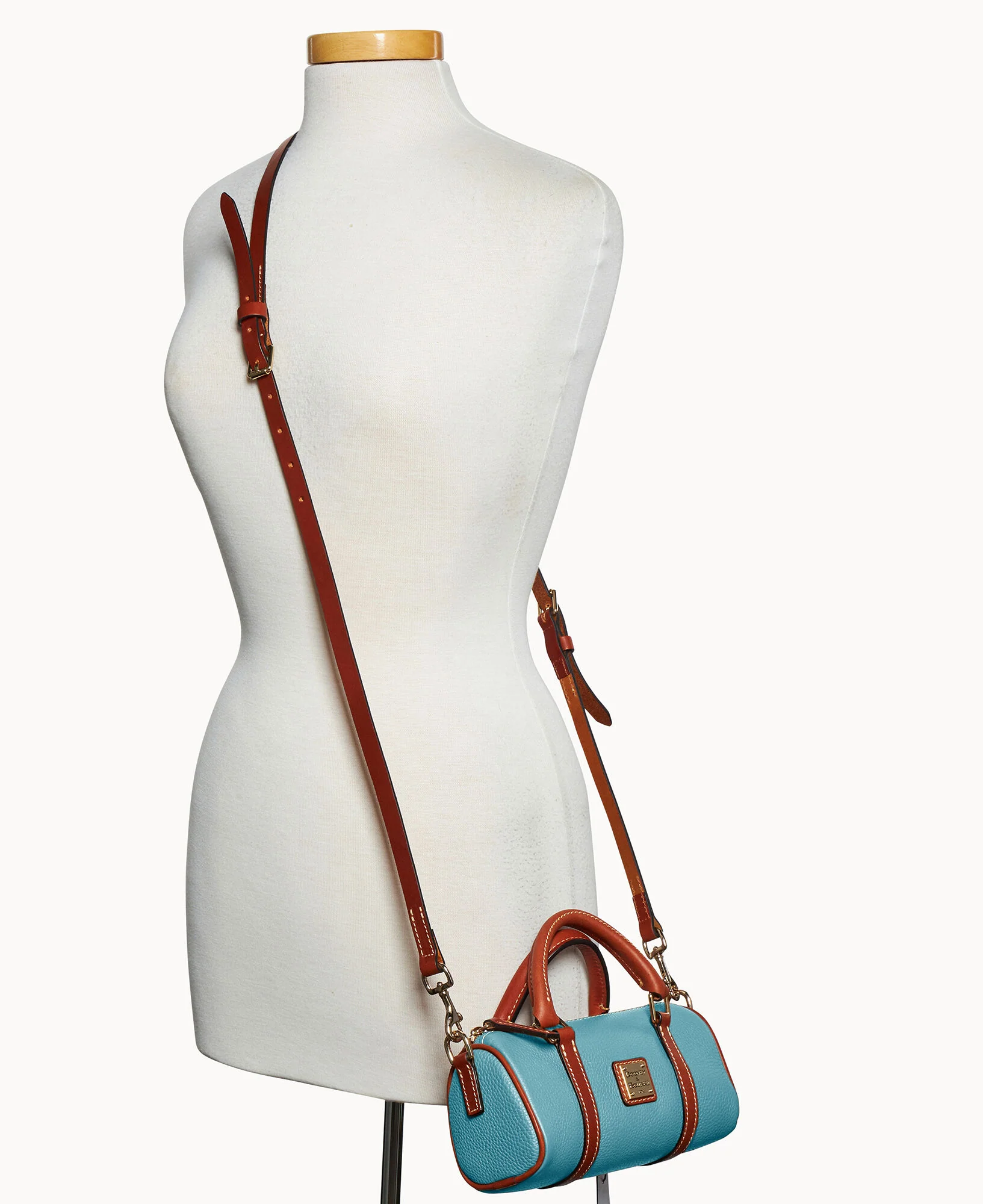 Pebble Grain Crossbody Barrel Satchel 20 - Image 26