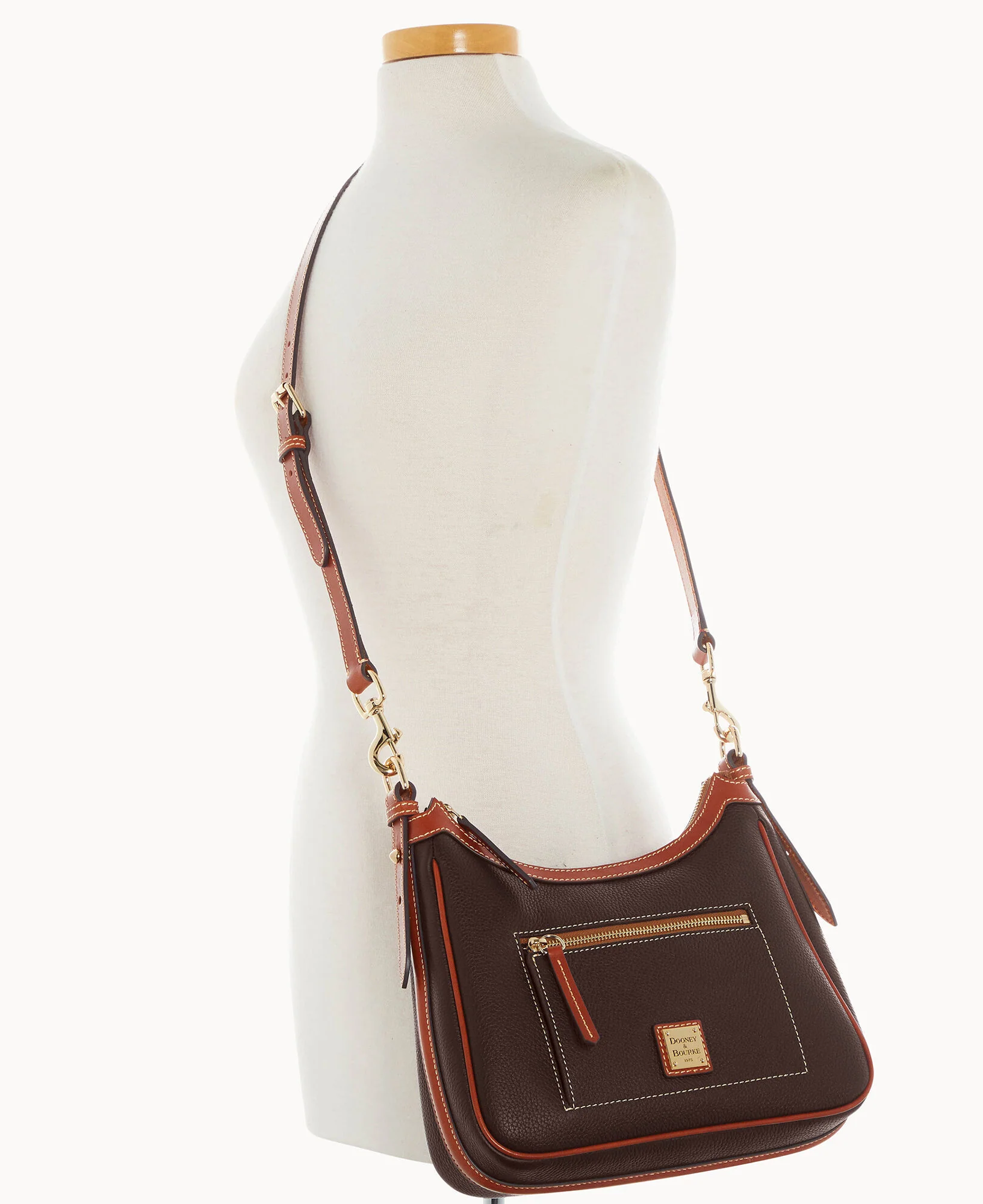Pebble Grain Crossbody Hobo - Image 10