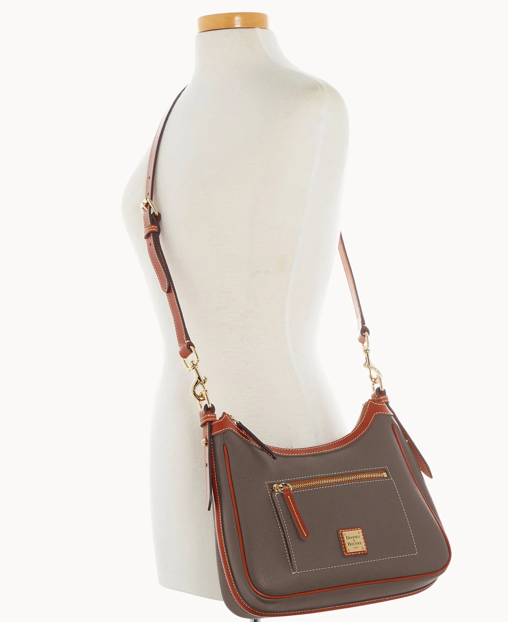 Pebble Grain Crossbody Hobo - Image 23