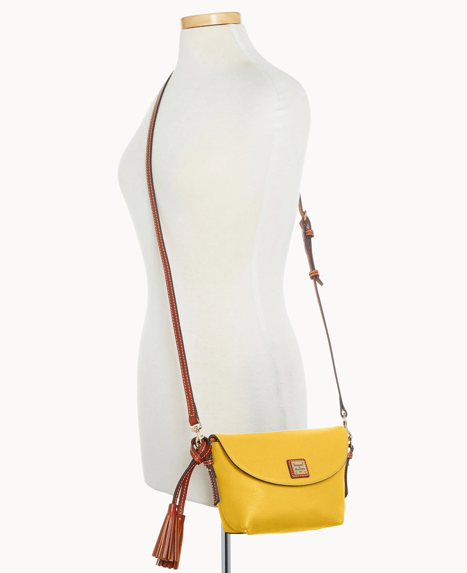 Pebble Grain Crossbody Saddle Bag - Image 100