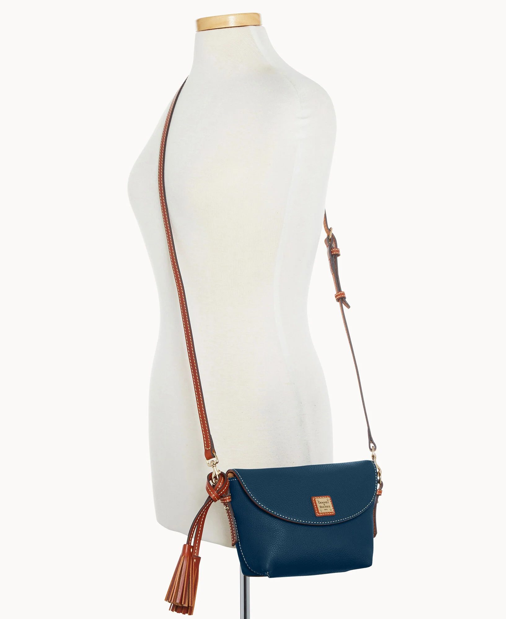 Pebble Grain Crossbody Saddle Bag - Image 19