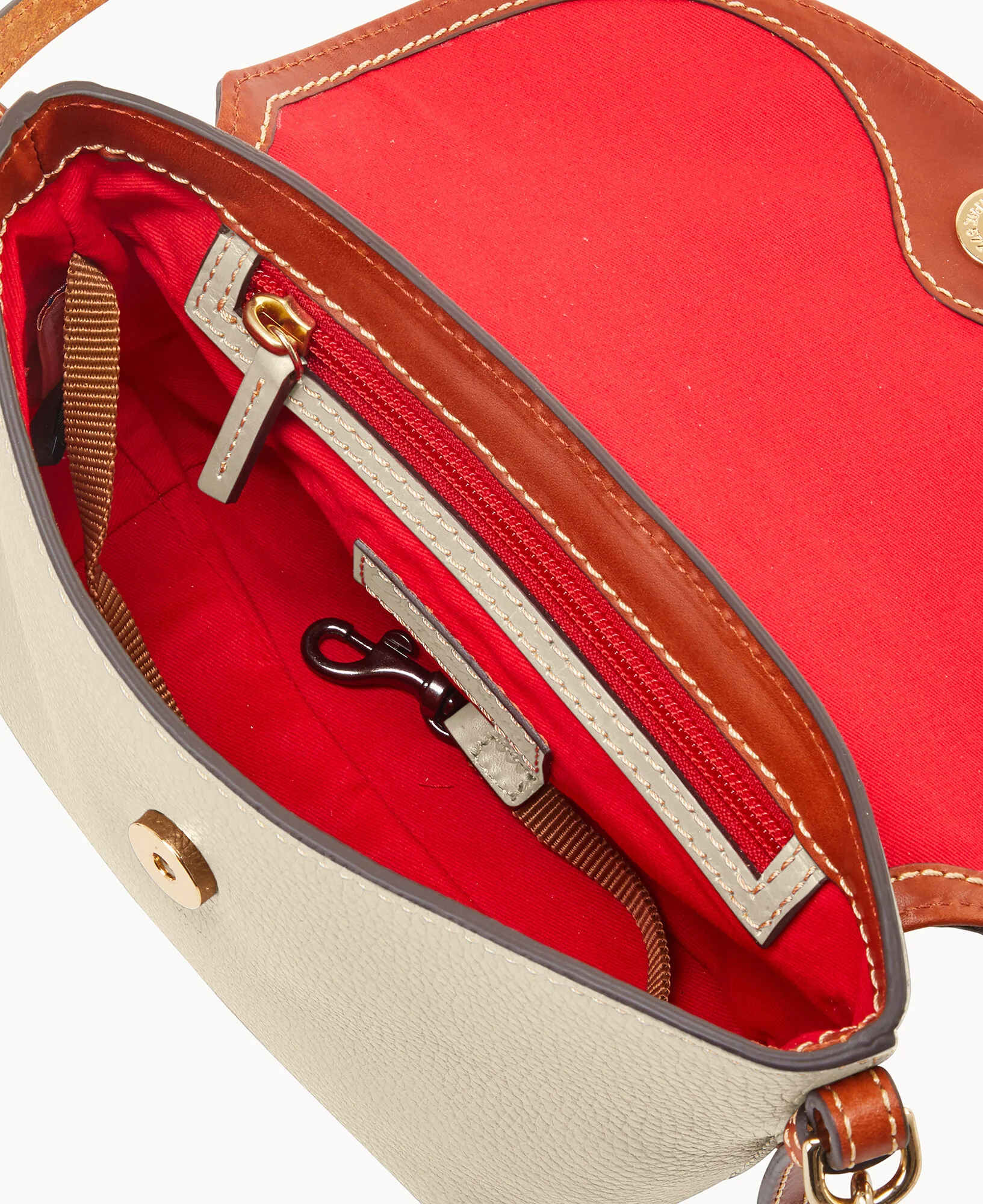 Pebble Grain Crossbody Saddle Bag - Image 33