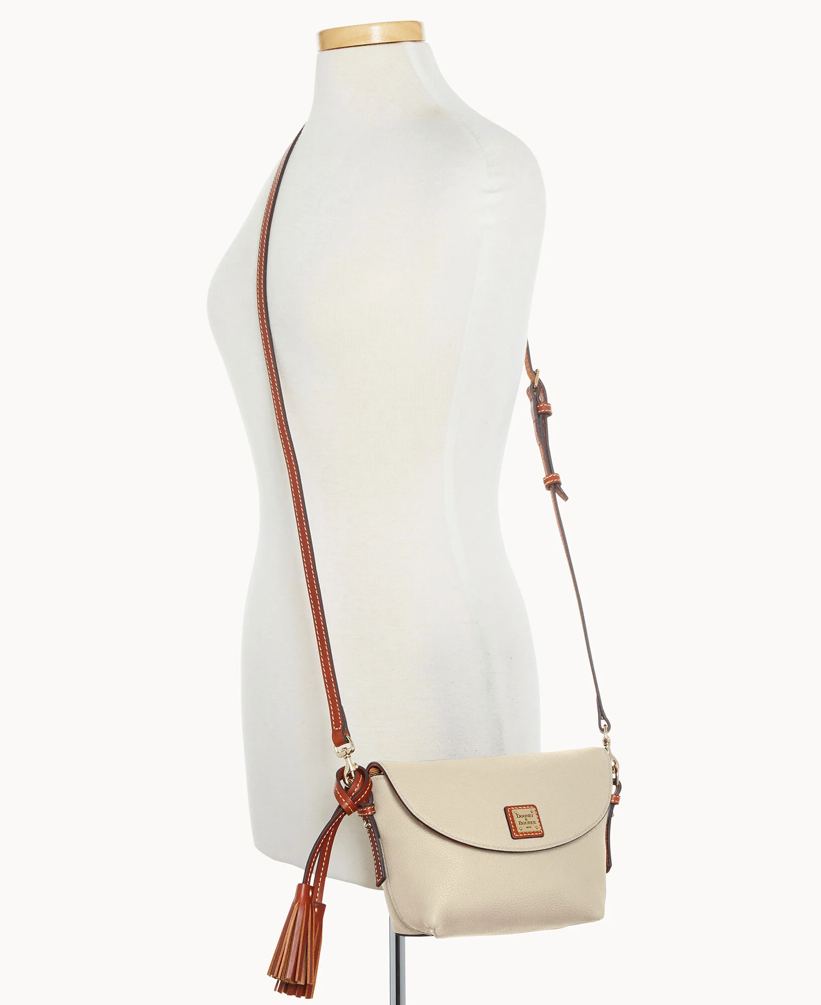 Pebble Grain Crossbody Saddle Bag - Image 34