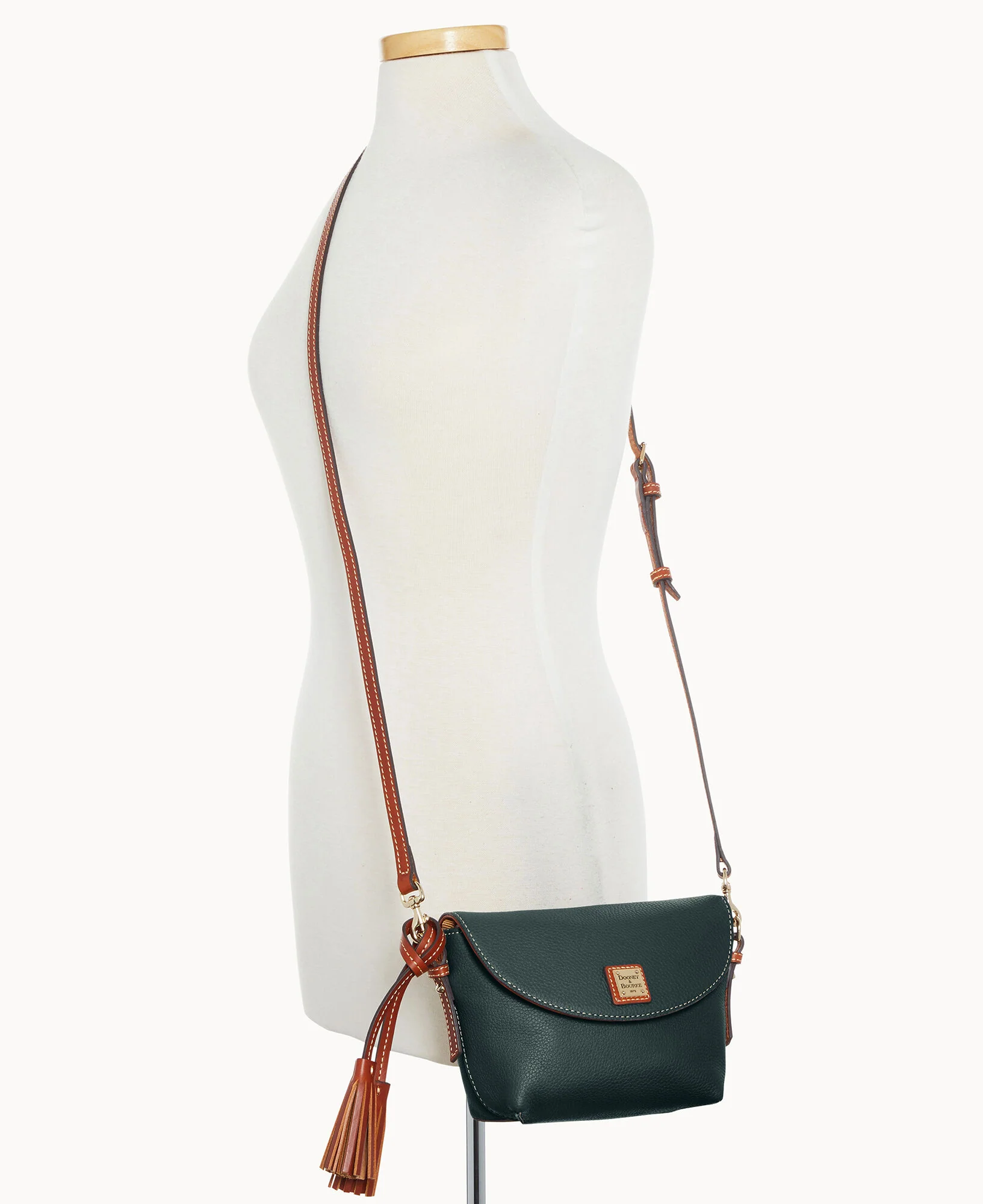 Pebble Grain Crossbody Saddle Bag - Image 42