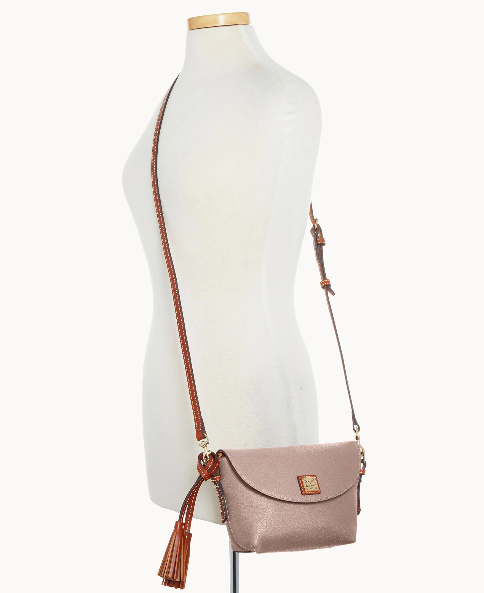 Pebble Grain Crossbody Saddle Bag - Image 45