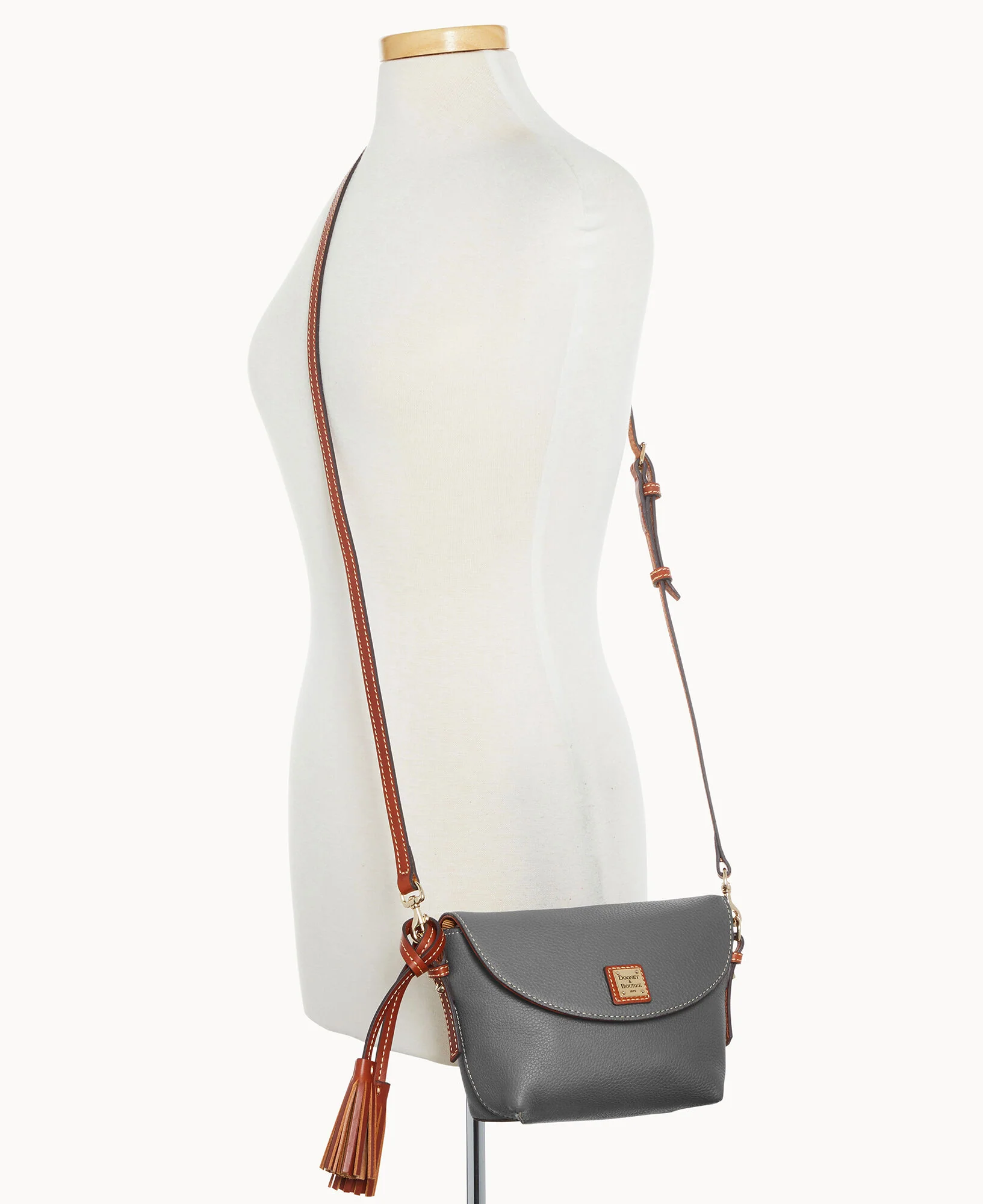 Pebble Grain Crossbody Saddle Bag - Image 49