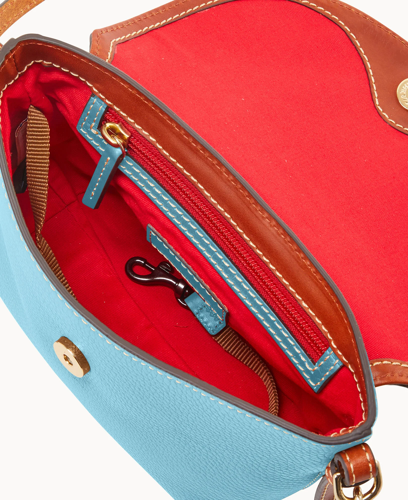 Pebble Grain Crossbody Saddle Bag - Image 52