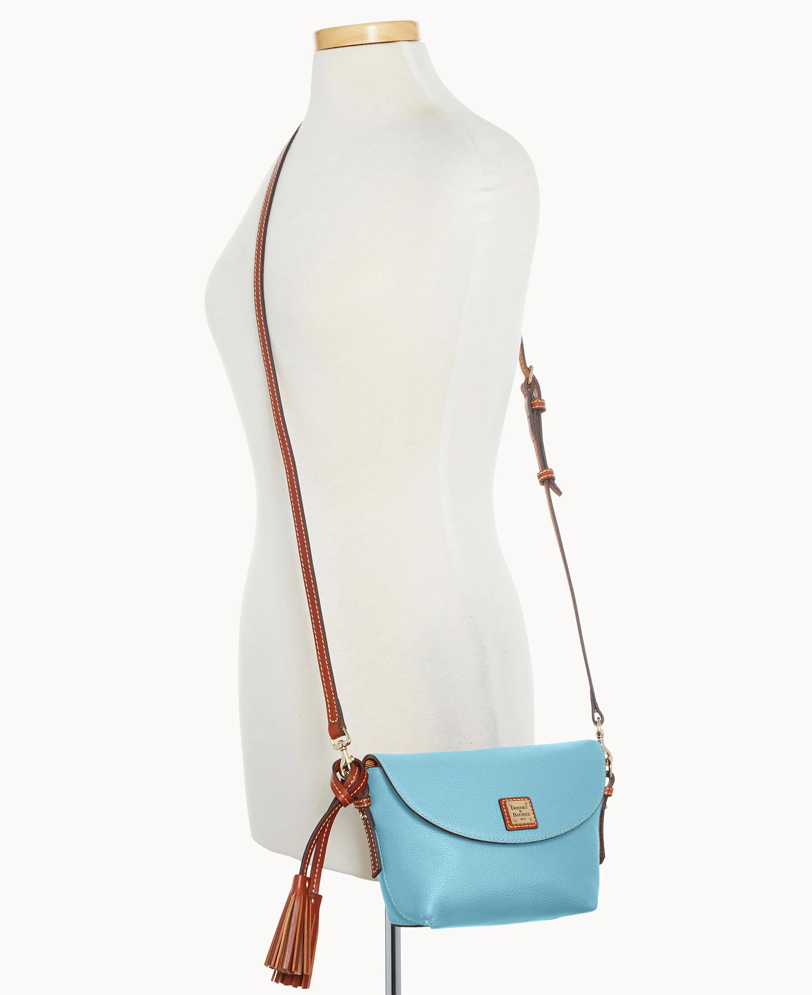 Pebble Grain Crossbody Saddle Bag - Image 53