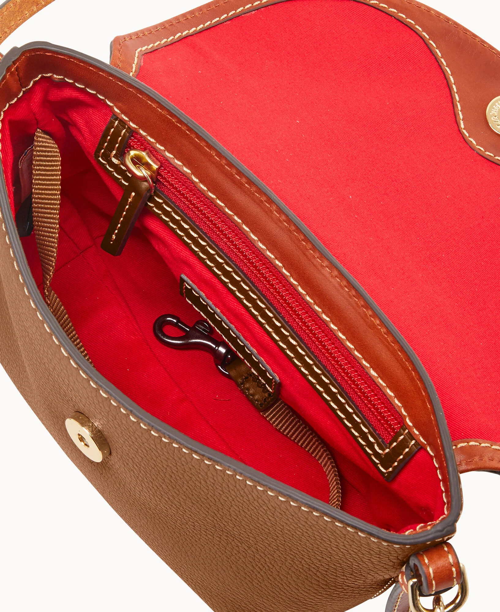 Pebble Grain Crossbody Saddle Bag - Image 60