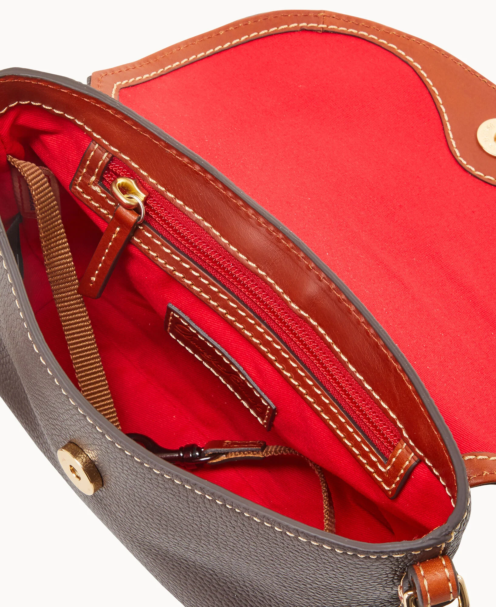 Pebble Grain Crossbody Saddle Bag - Image 64