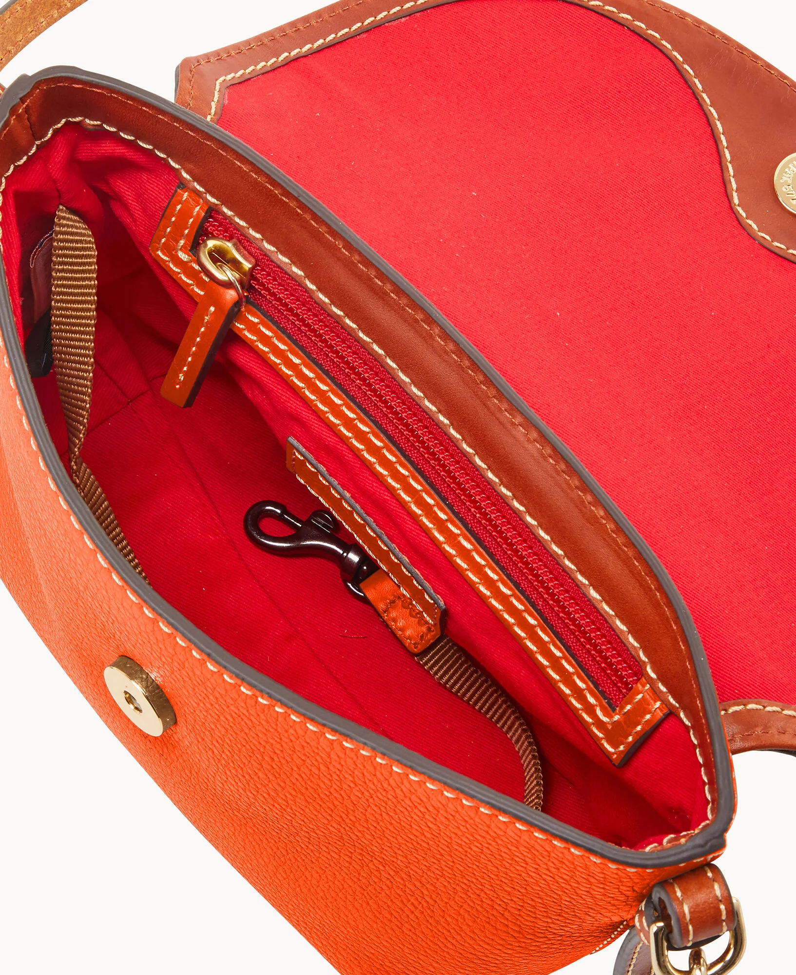 Pebble Grain Crossbody Saddle Bag - Image 67