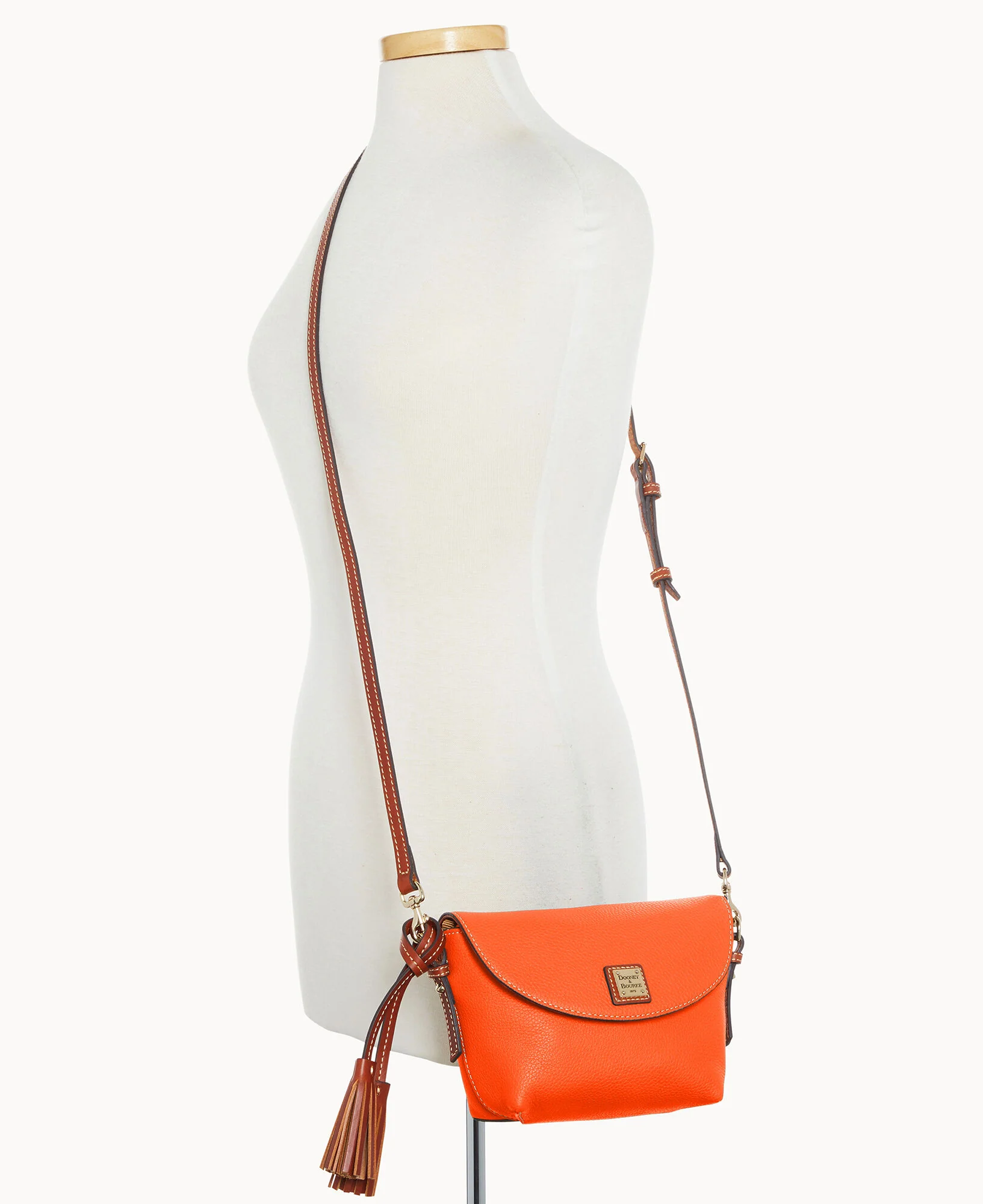 Pebble Grain Crossbody Saddle Bag - Image 68