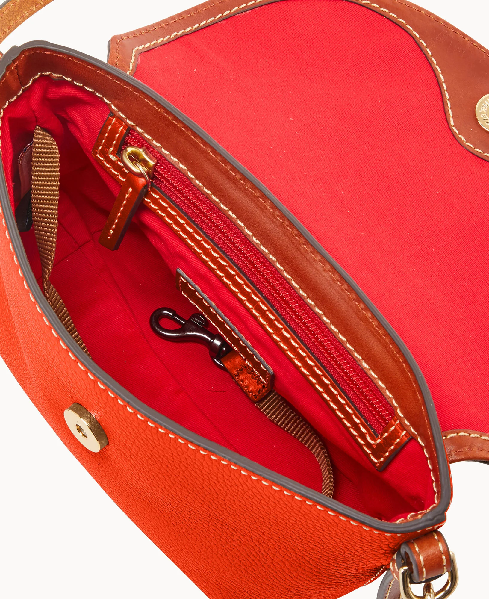 Pebble Grain Crossbody Saddle Bag - Image 70