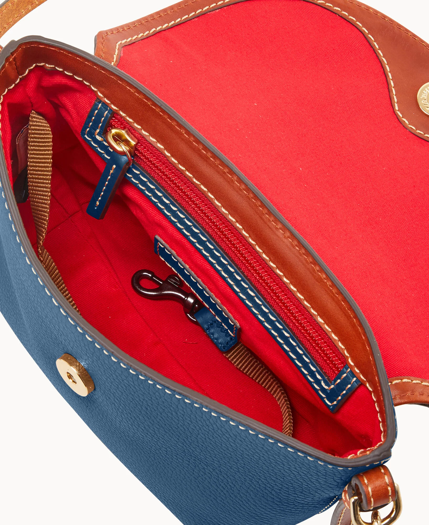 Pebble Grain Crossbody Saddle Bag - Image 73