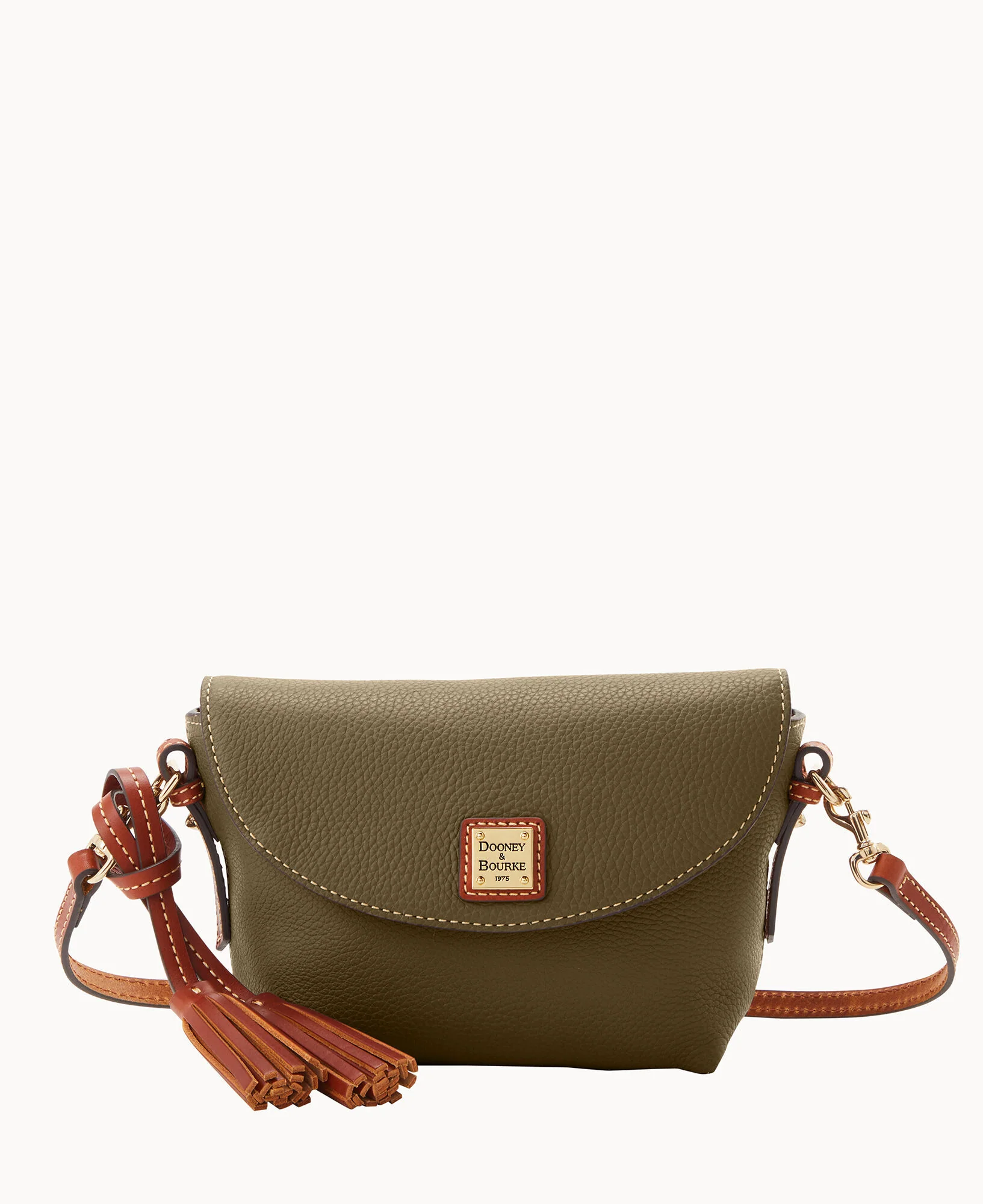 Pebble Grain Crossbody Saddle Bag - Image 75