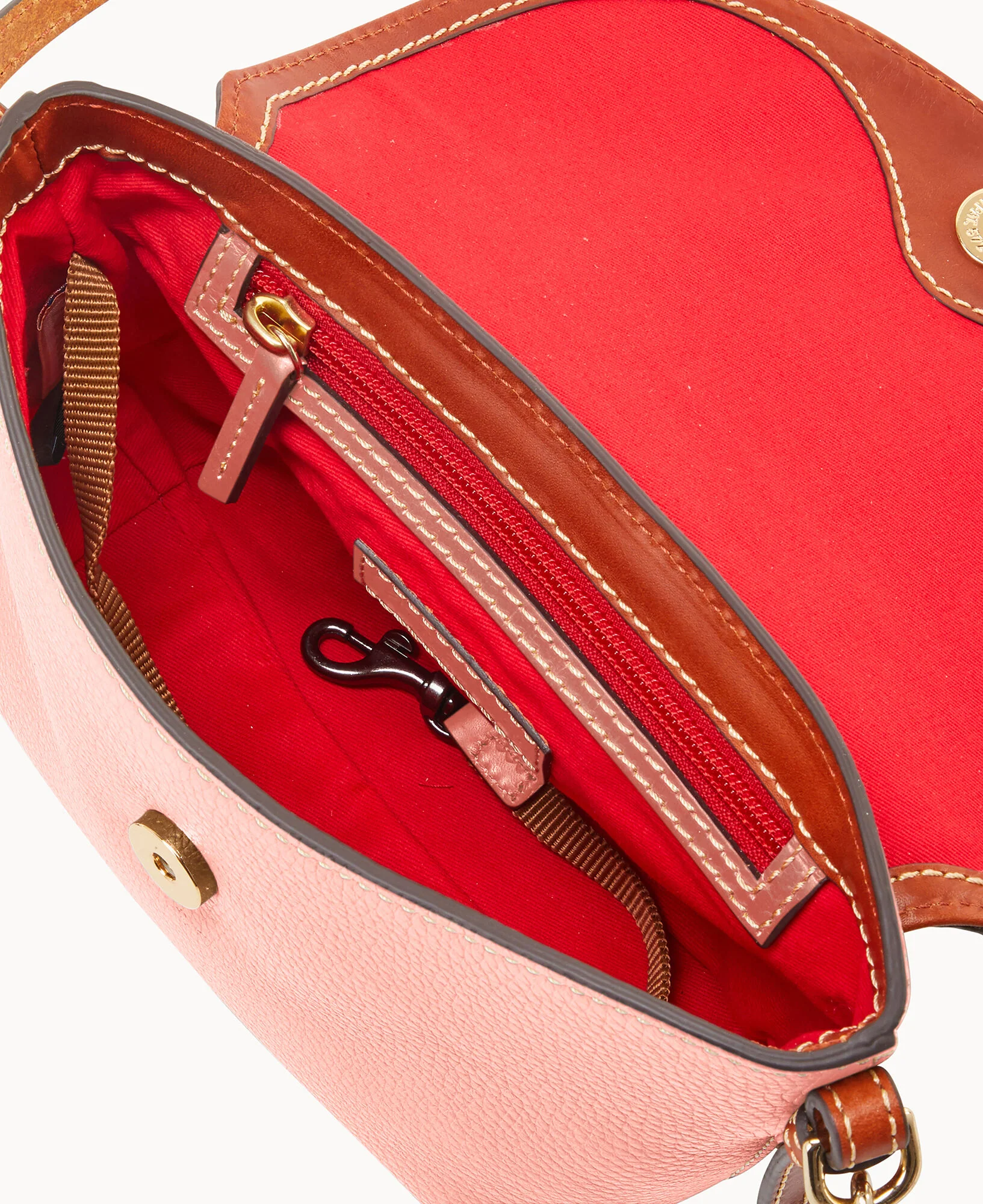Pebble Grain Crossbody Saddle Bag - Image 80