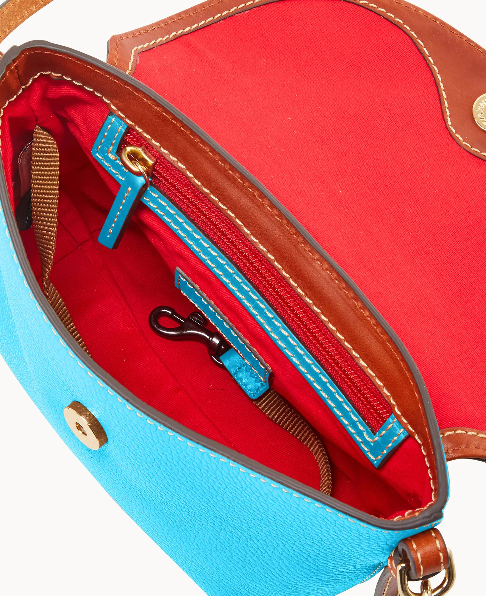 Pebble Grain Crossbody Saddle Bag - Image 83