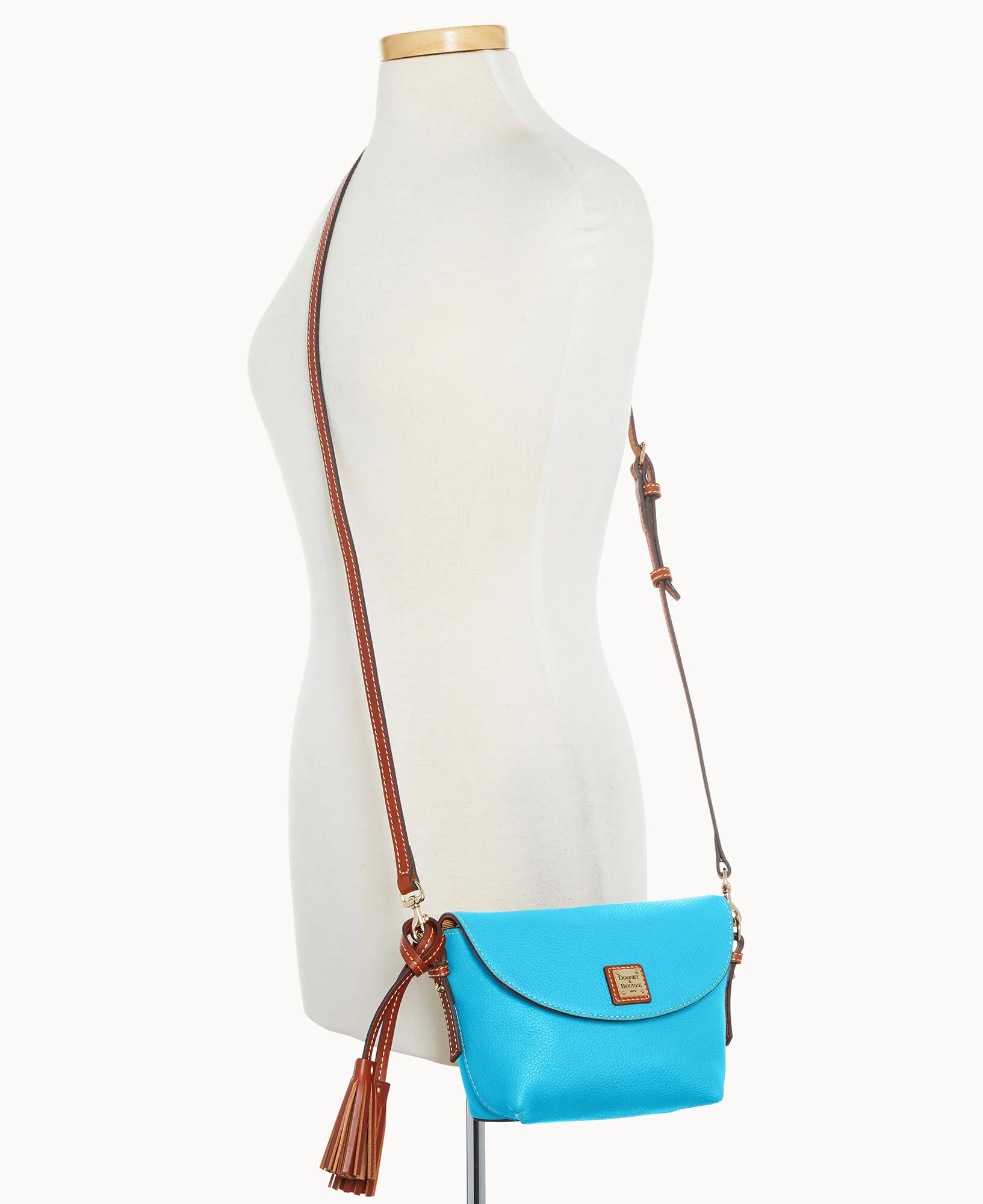 Pebble Grain Crossbody Saddle Bag - Image 84