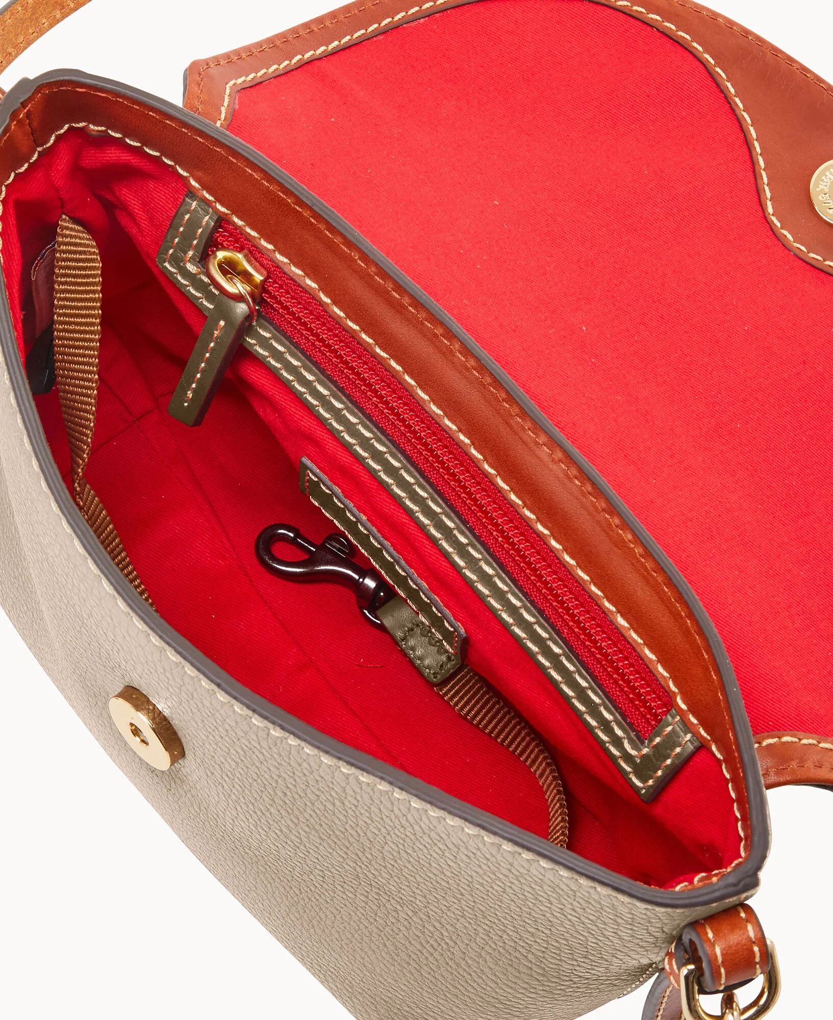 Pebble Grain Crossbody Saddle Bag - Image 89