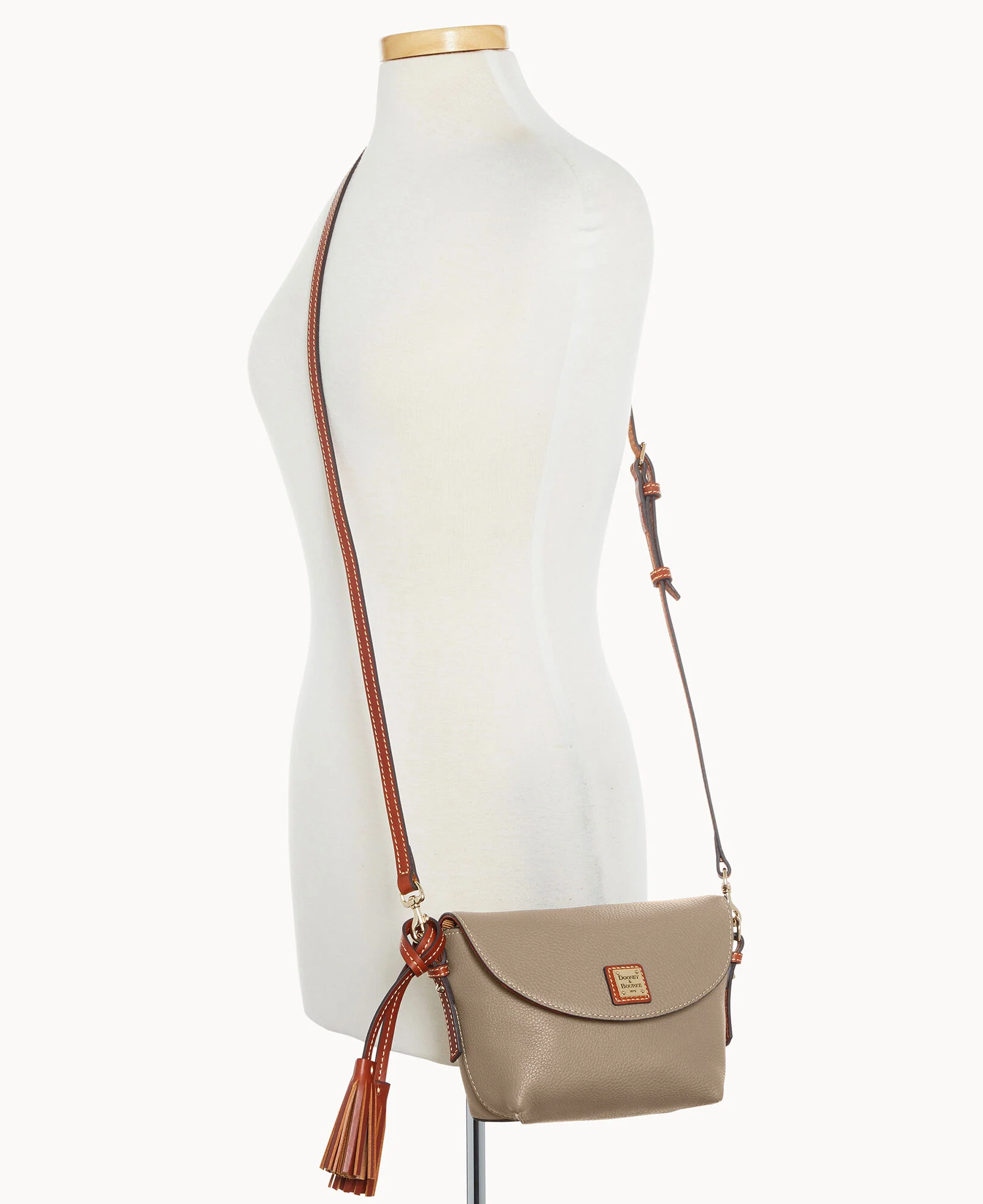 Pebble Grain Crossbody Saddle Bag - Image 90