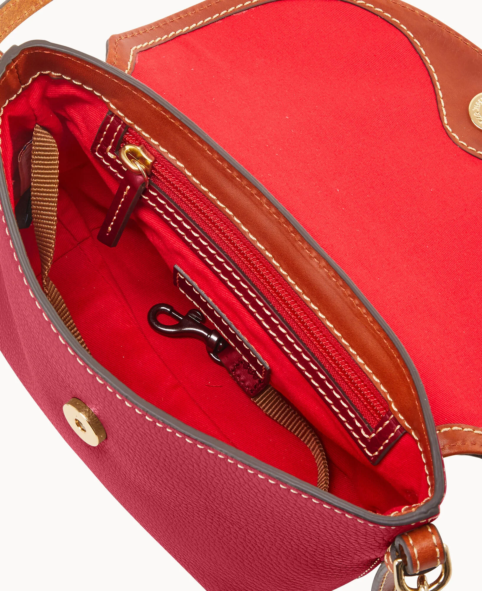 Pebble Grain Crossbody Saddle Bag - Image 93