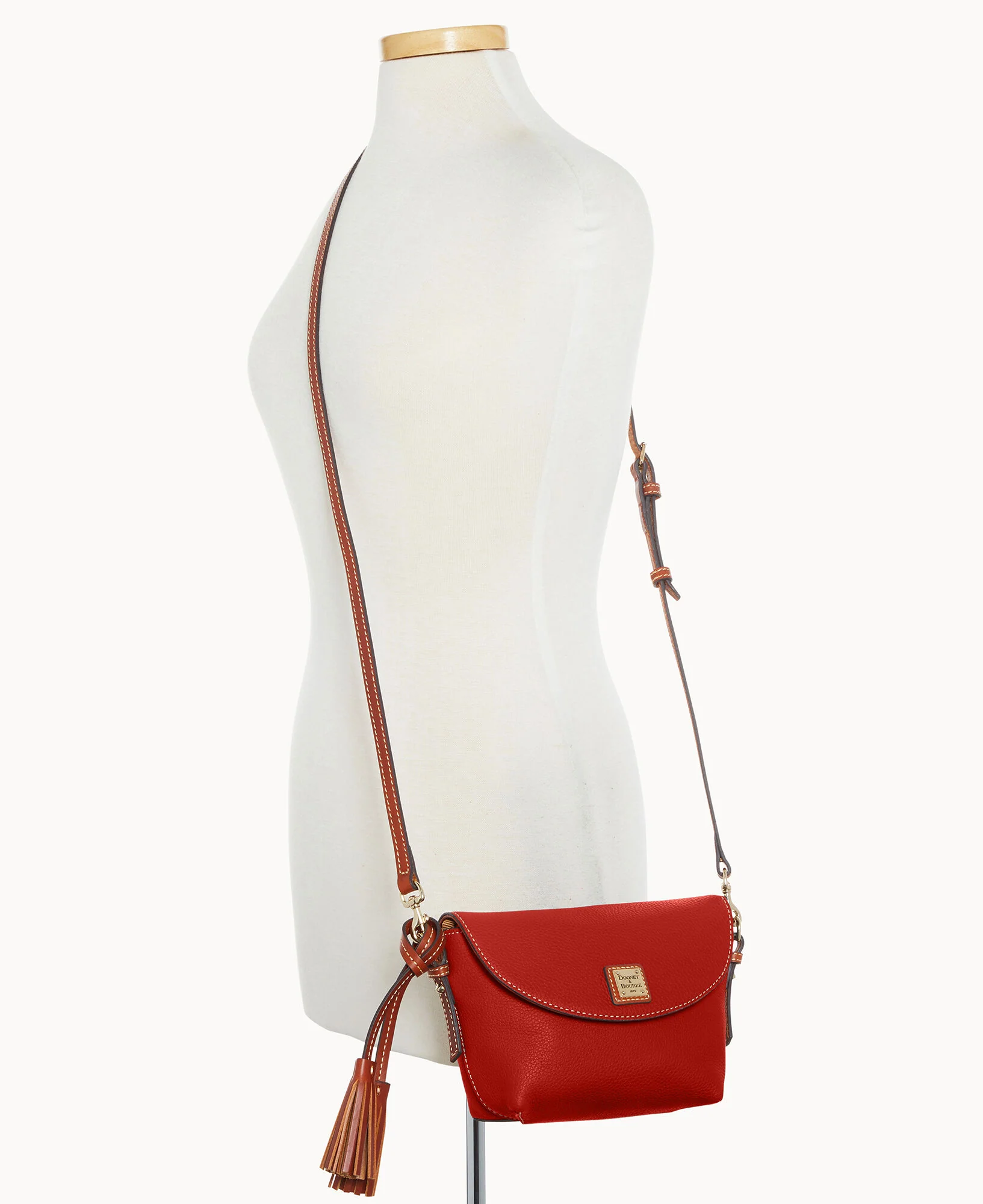 Pebble Grain Crossbody Saddle Bag - Image 97