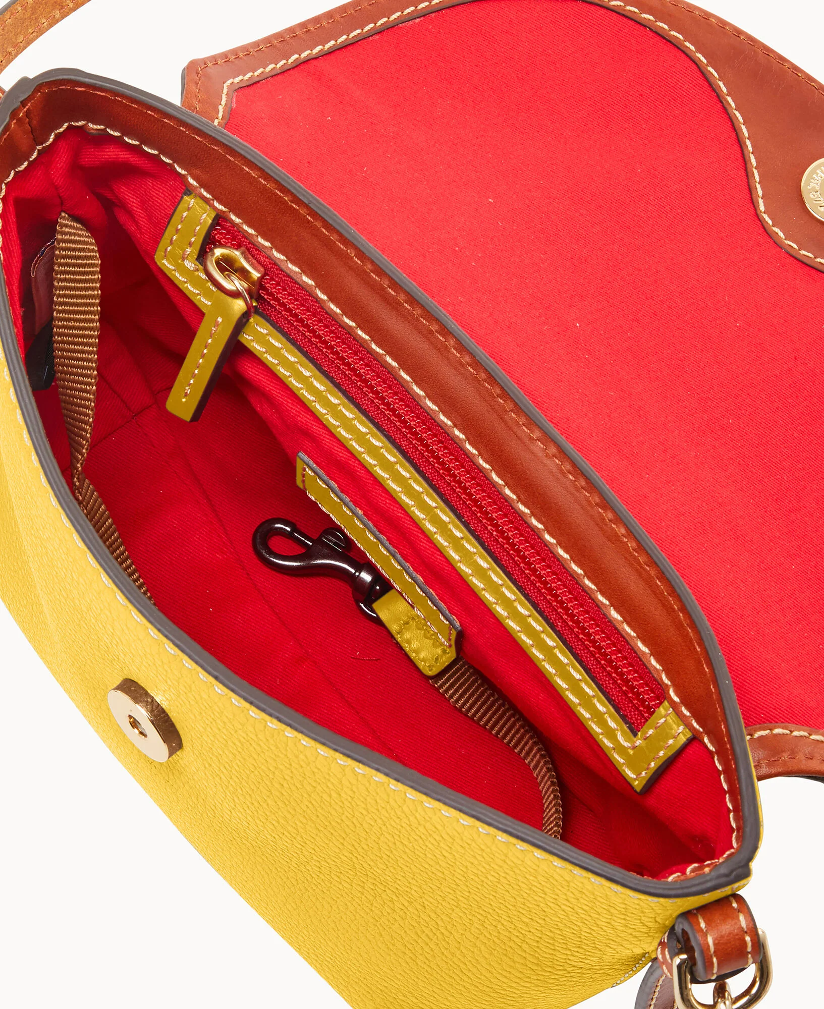 Pebble Grain Crossbody Saddle Bag - Image 99