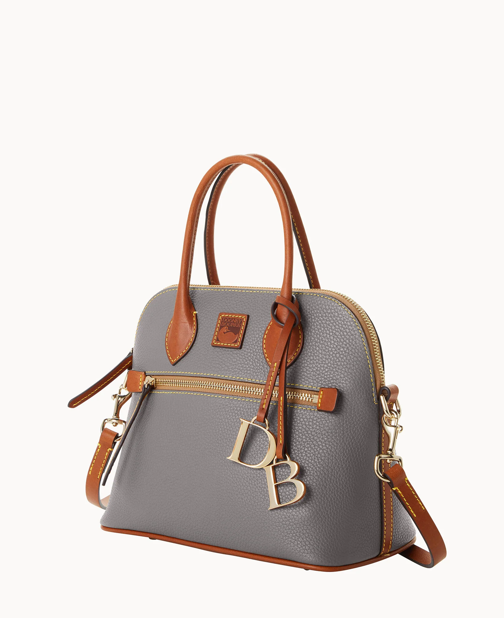 Pebble Grain Domed Satchel - Image 26