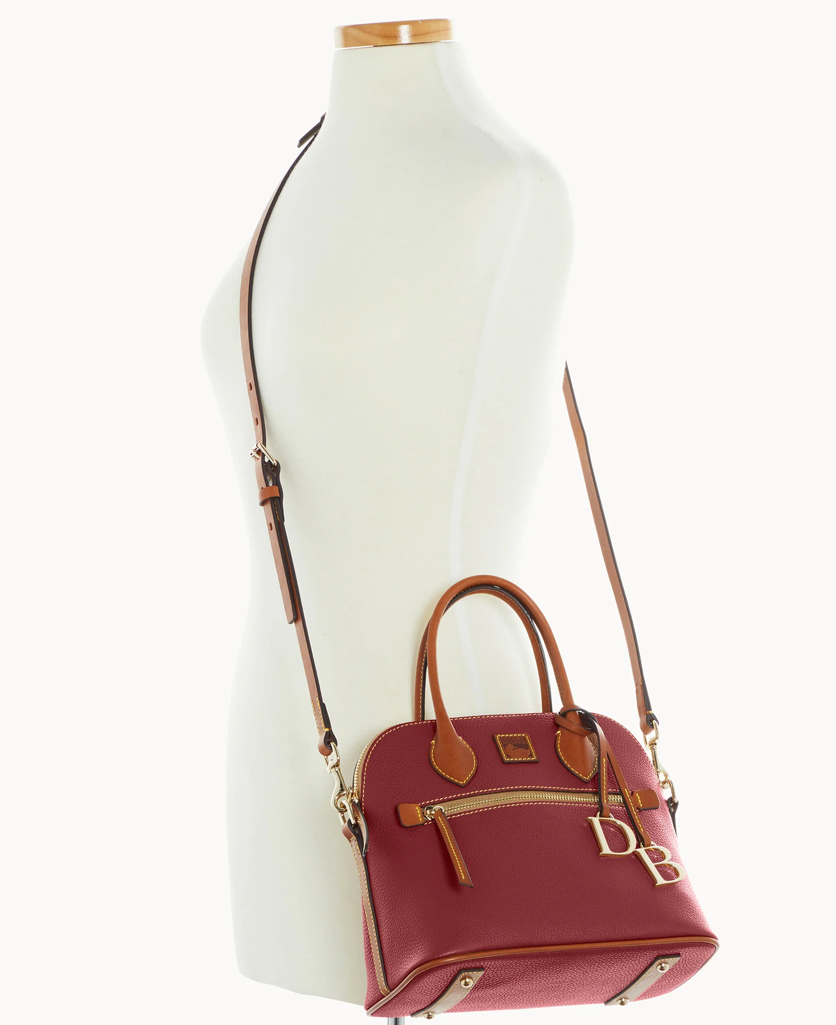 Pebble Grain Domed Satchel - Image 60
