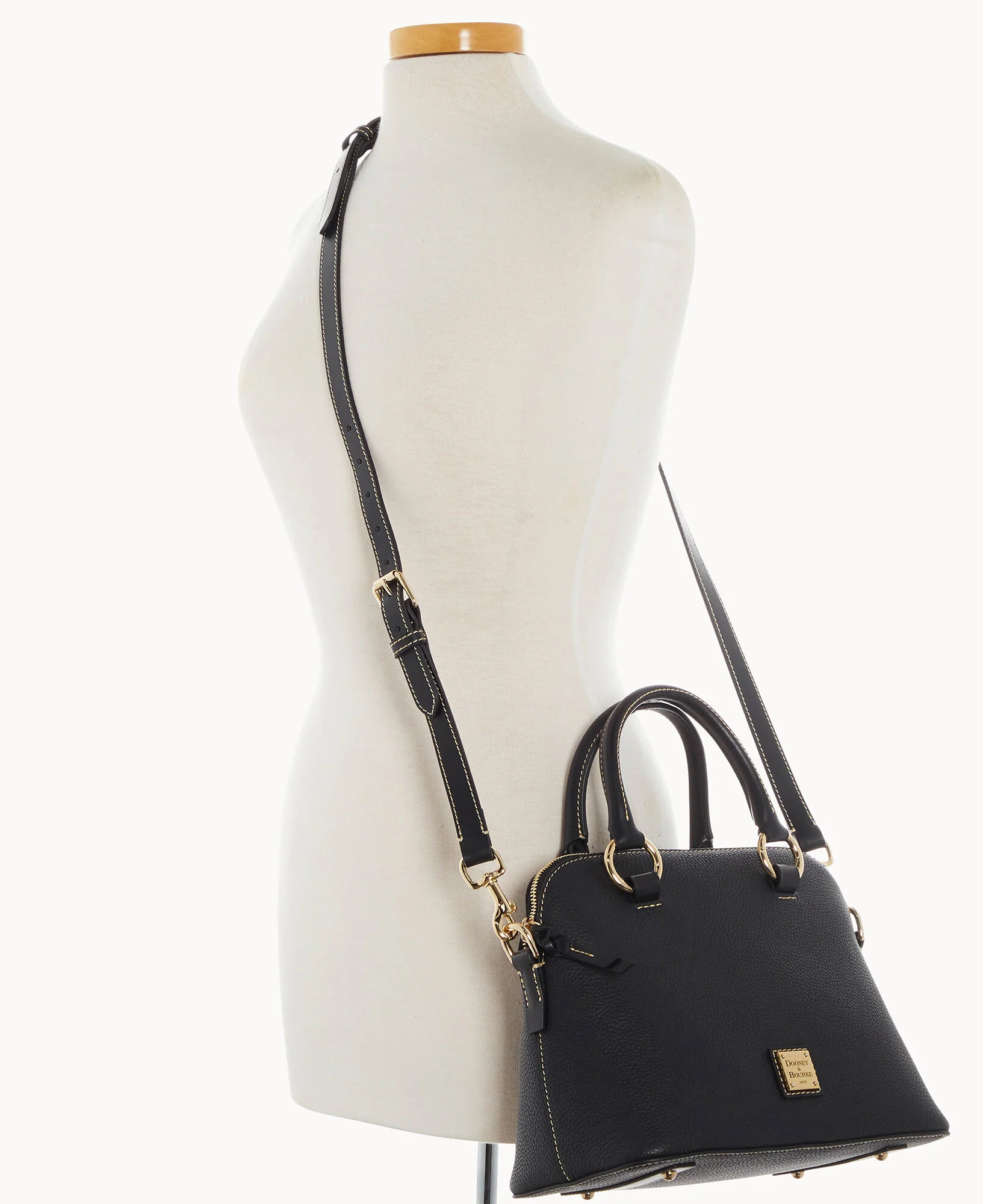 Pebble Grain Domed Satchel - Image 5
