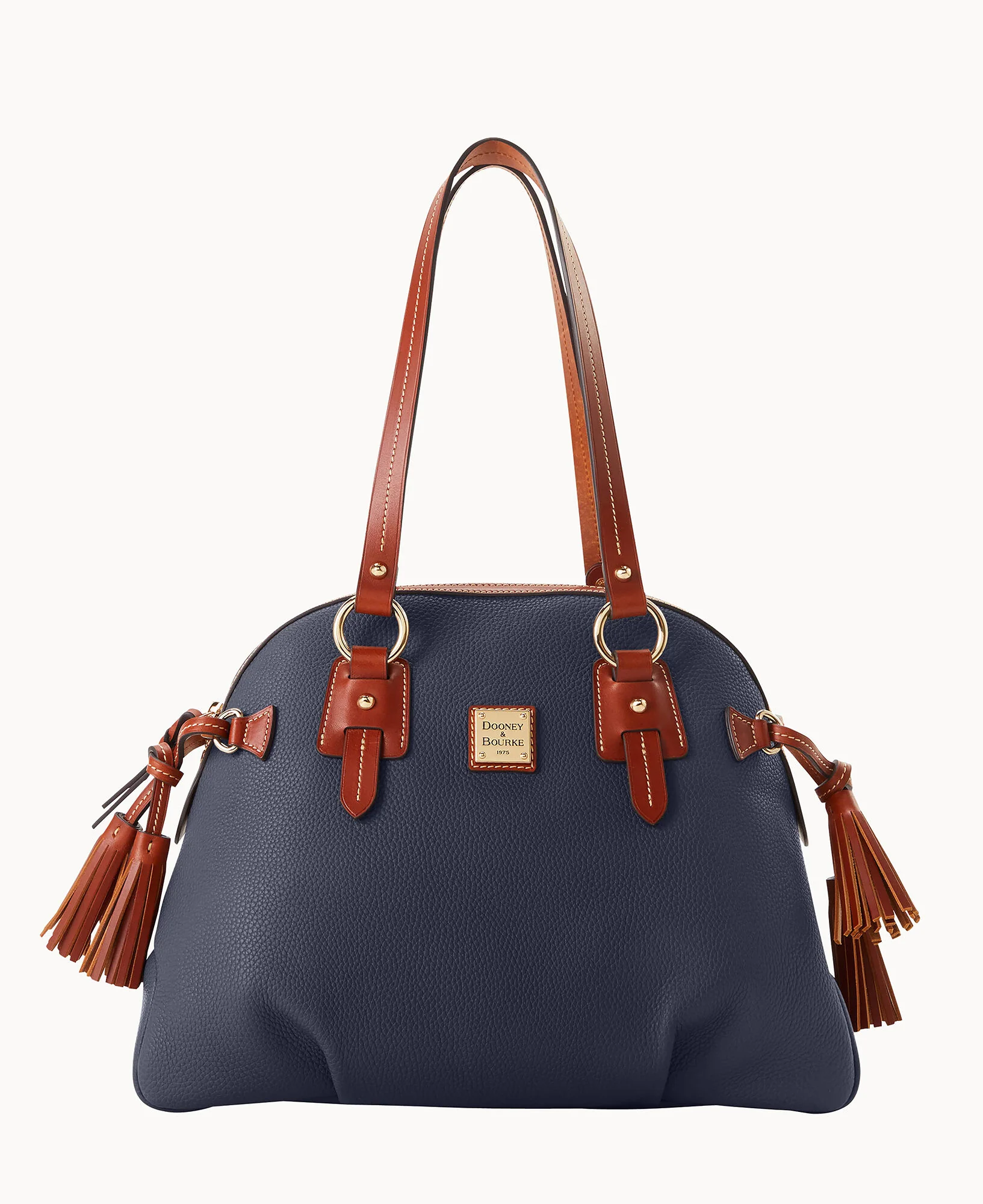 Pebble Grain Domed Satchel