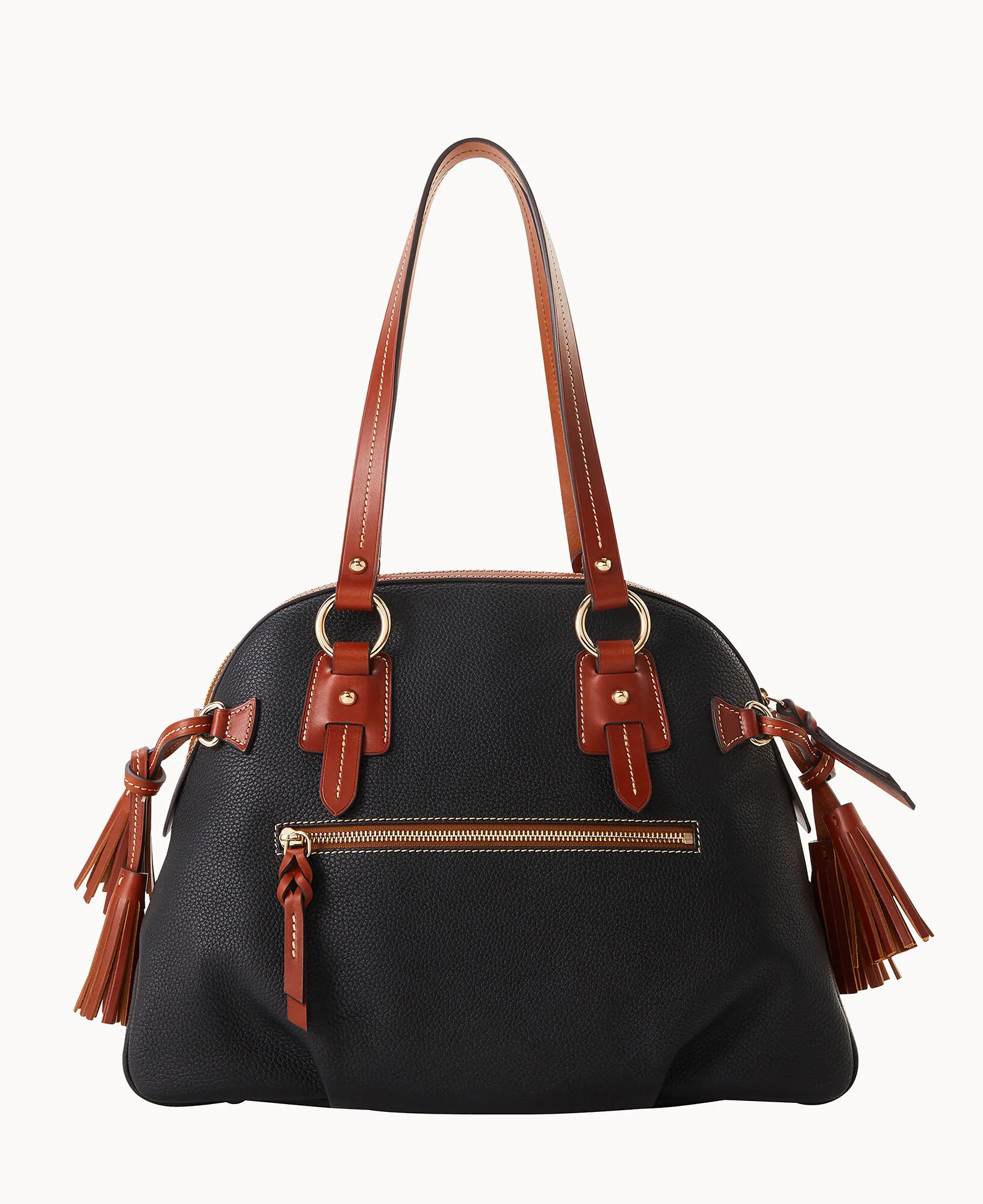 Pebble Grain Domed Satchel - Image 8