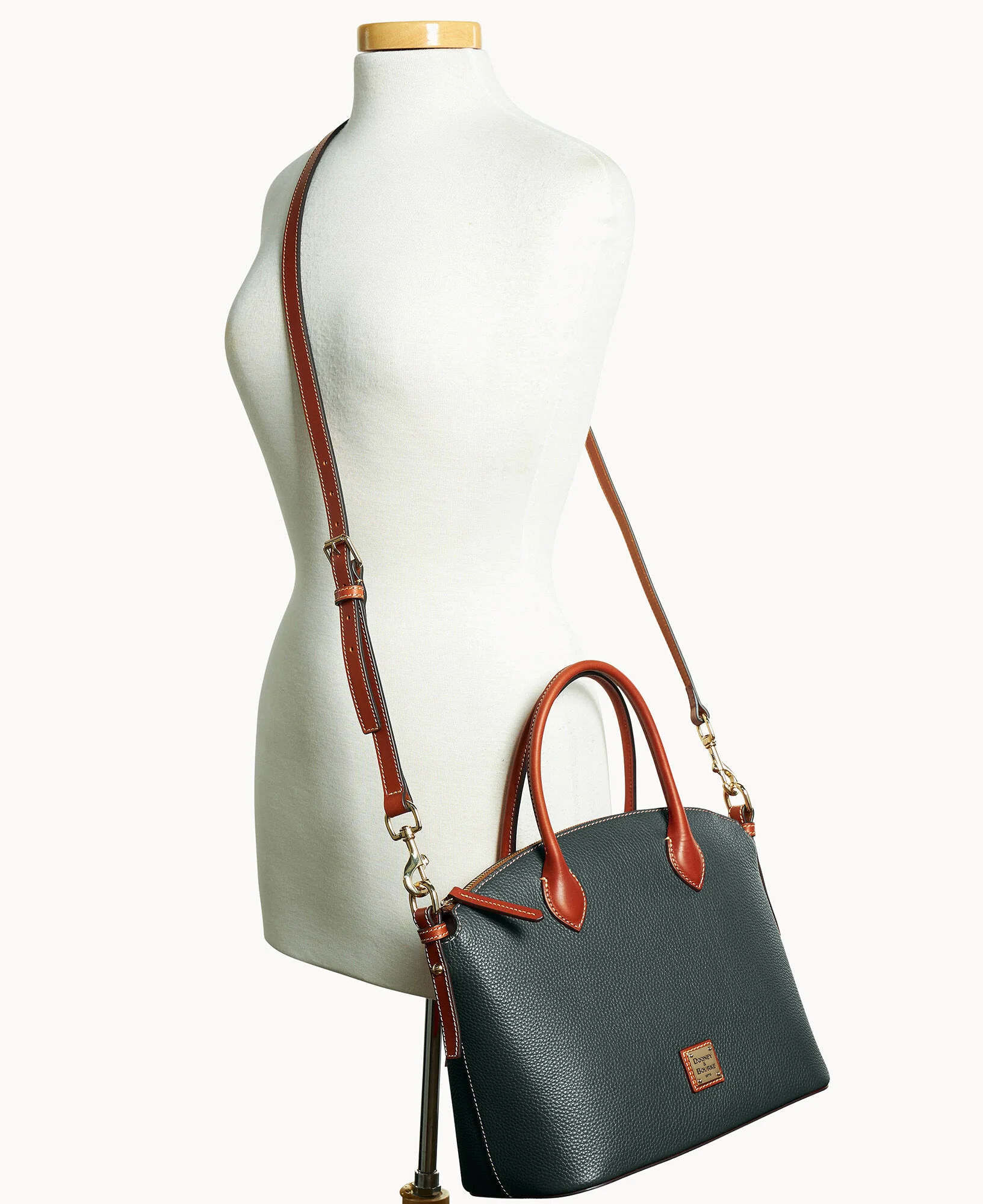Pebble Grain Domed Satchel - Image 36