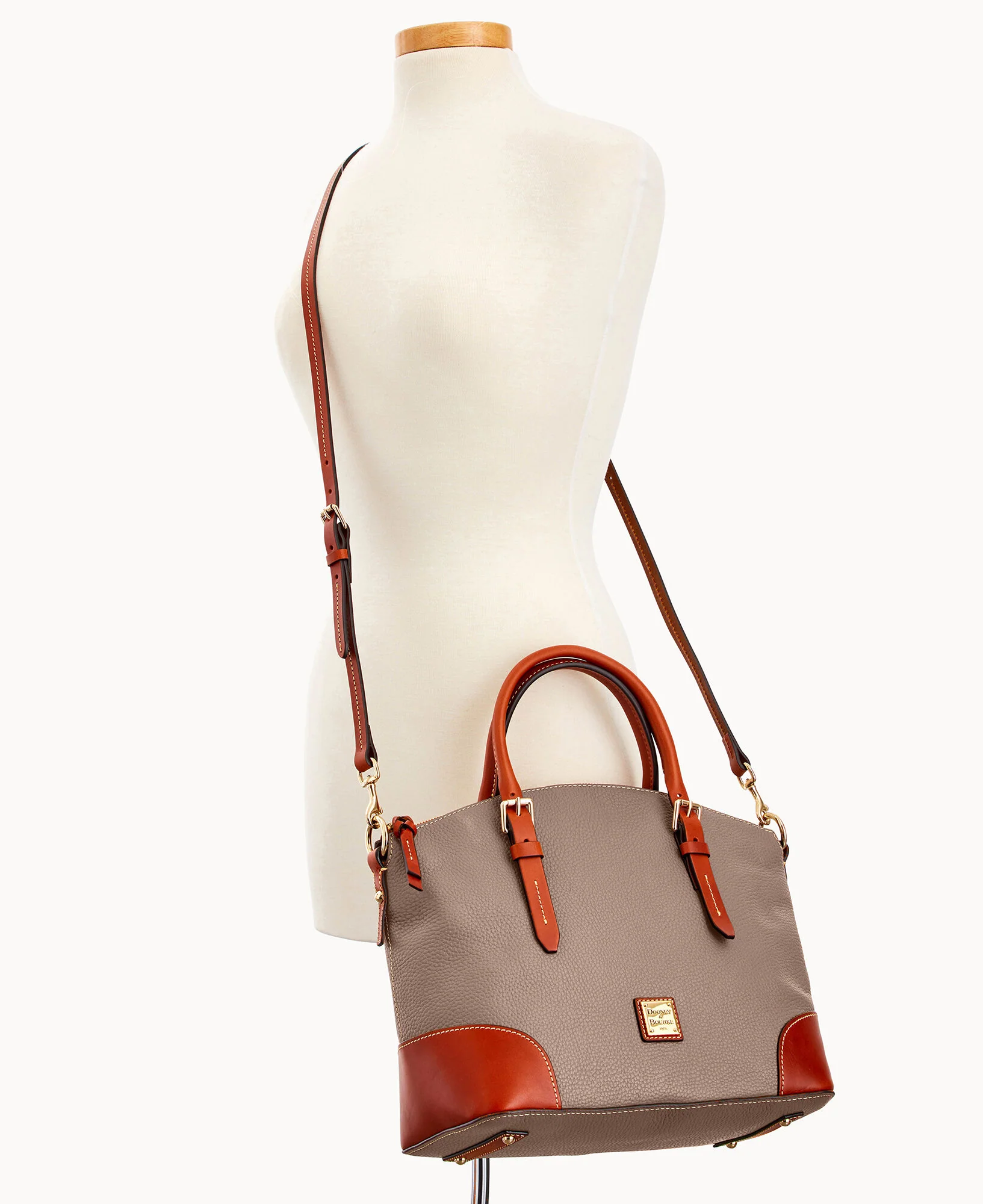 Pebble Grain Domed Satchel - Image 85