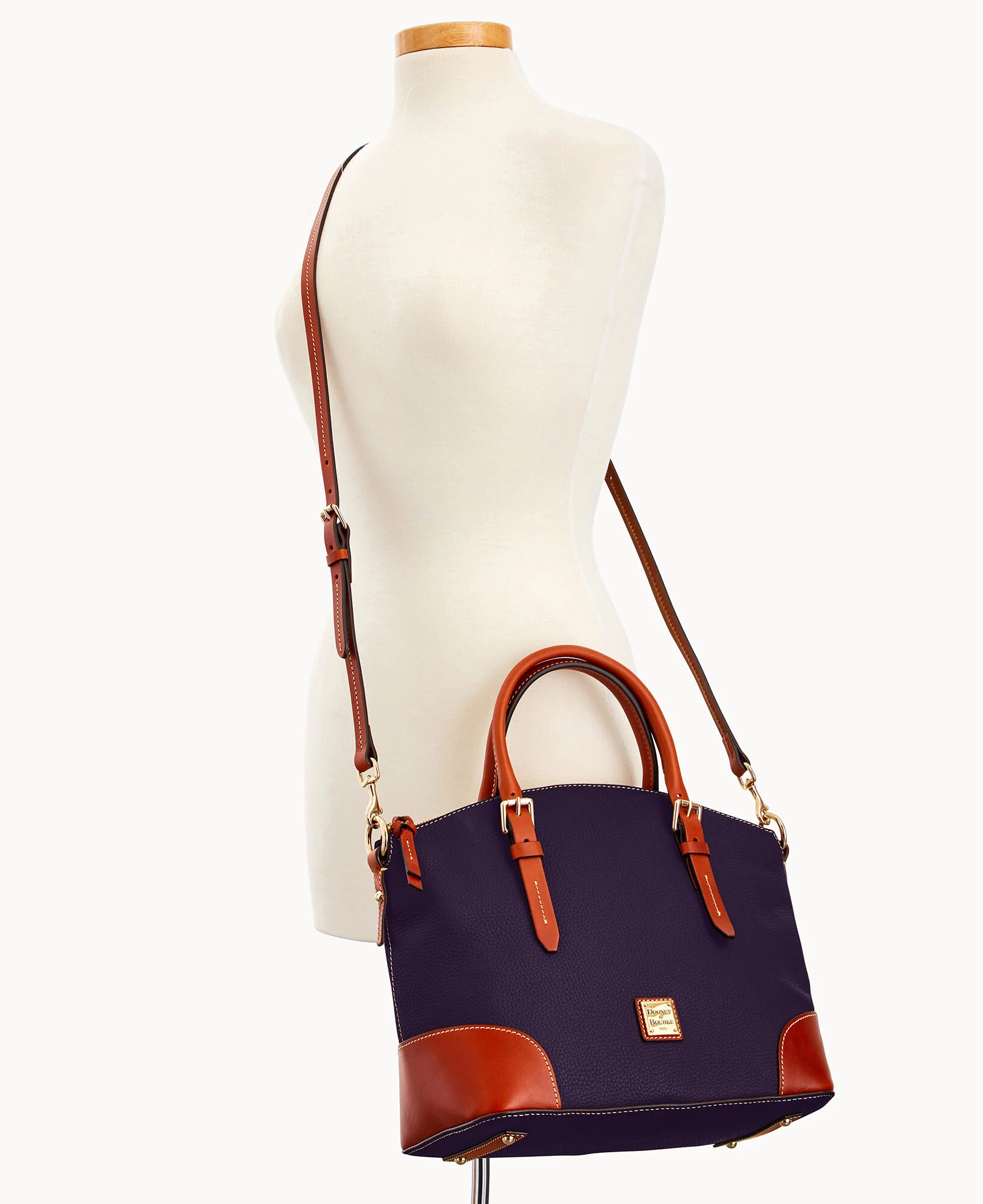 Pebble Grain Domed Satchel - Image 90