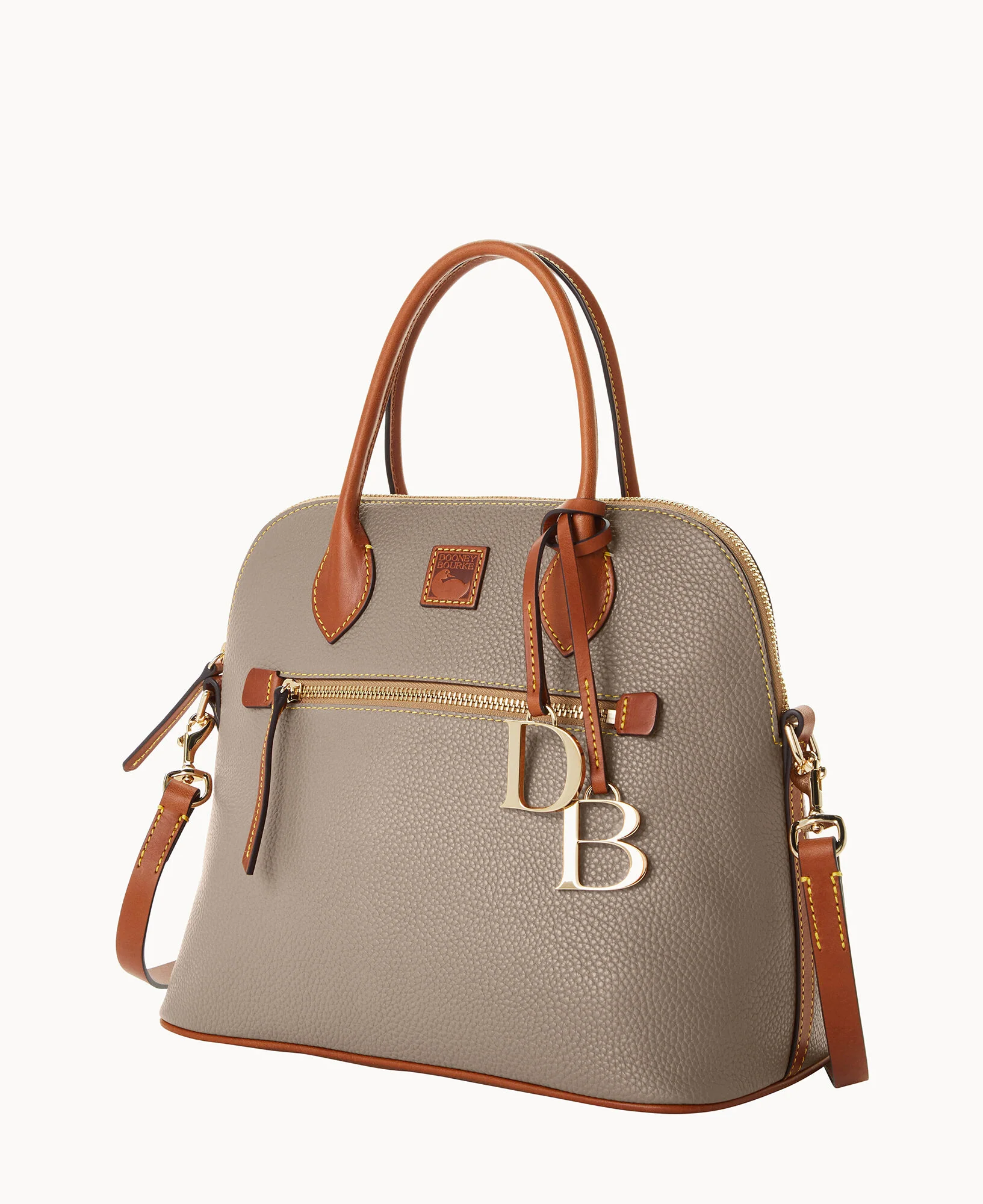 Pebble Grain Large Domed Satchel - Image 12