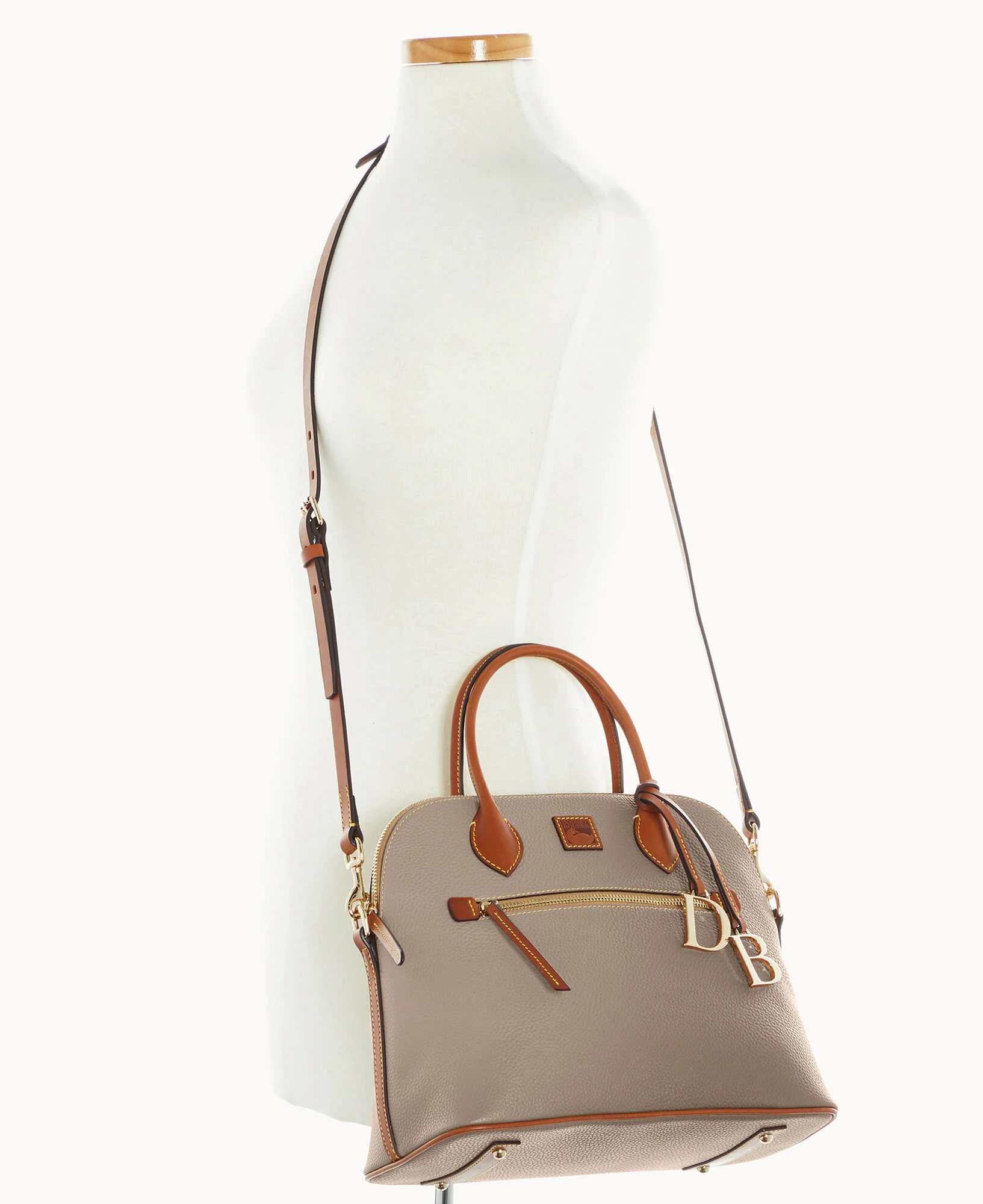 Pebble Grain Large Domed Satchel - Image 14