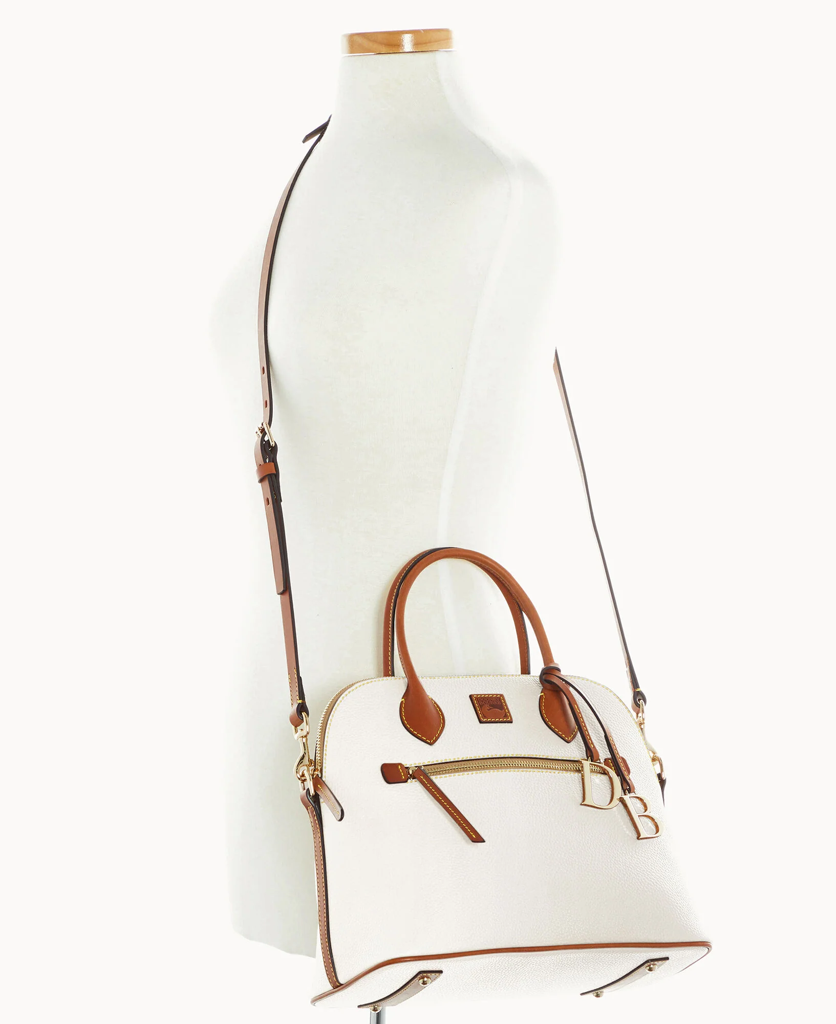 Pebble Grain Large Domed Satchel - Image 24