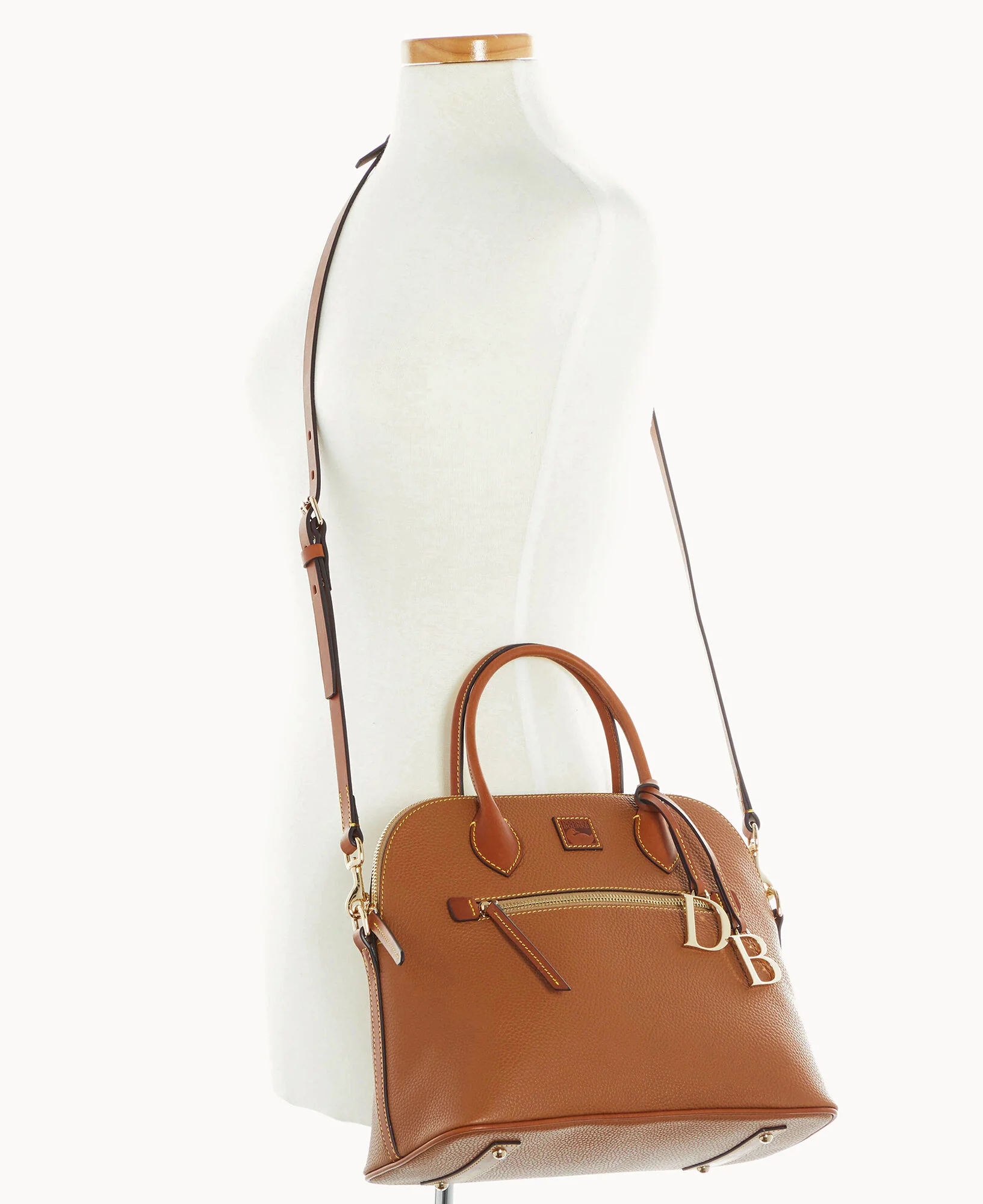 Pebble Grain Large Domed Satchel - Image 27