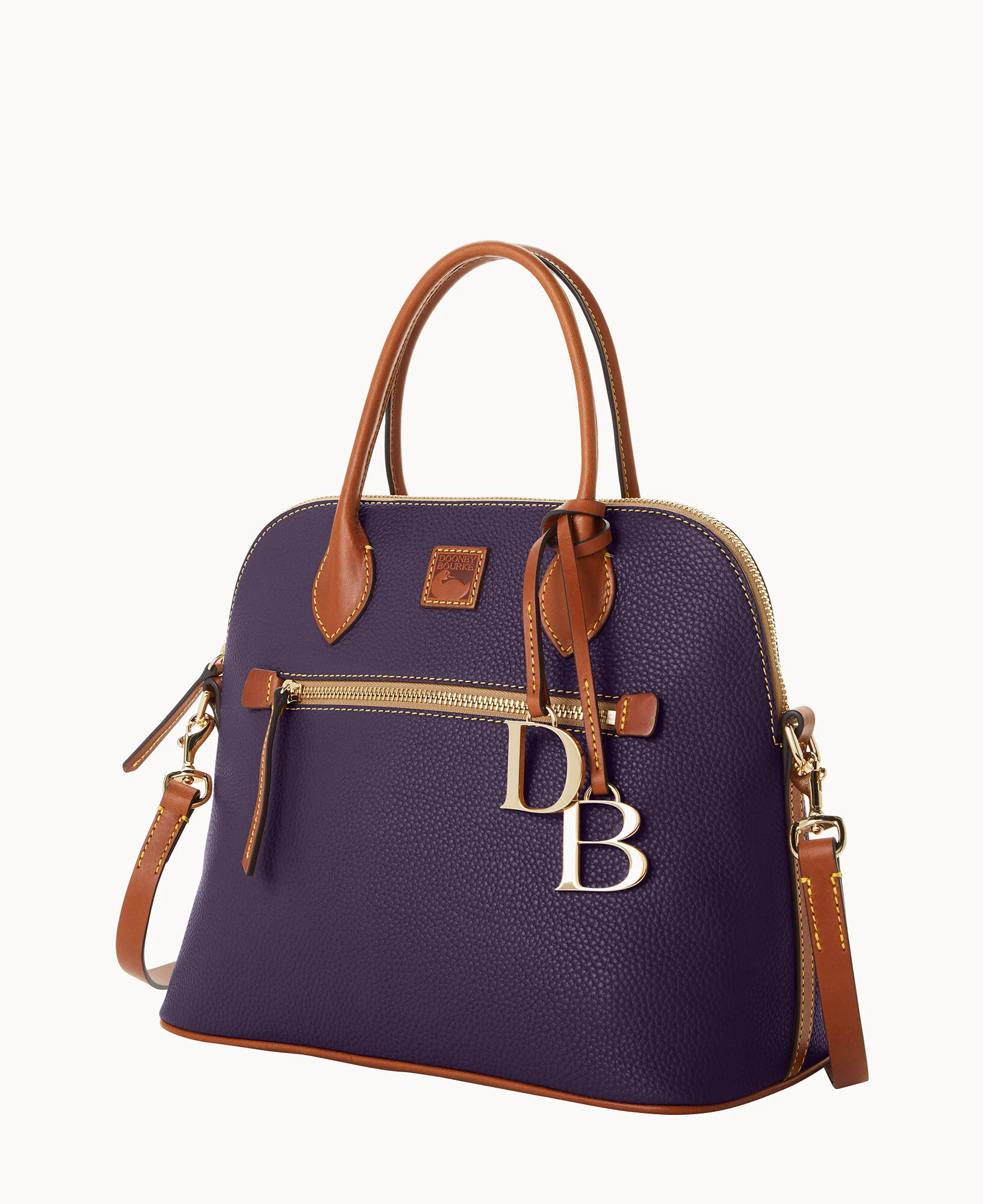 Pebble Grain Large Domed Satchel - Image 54