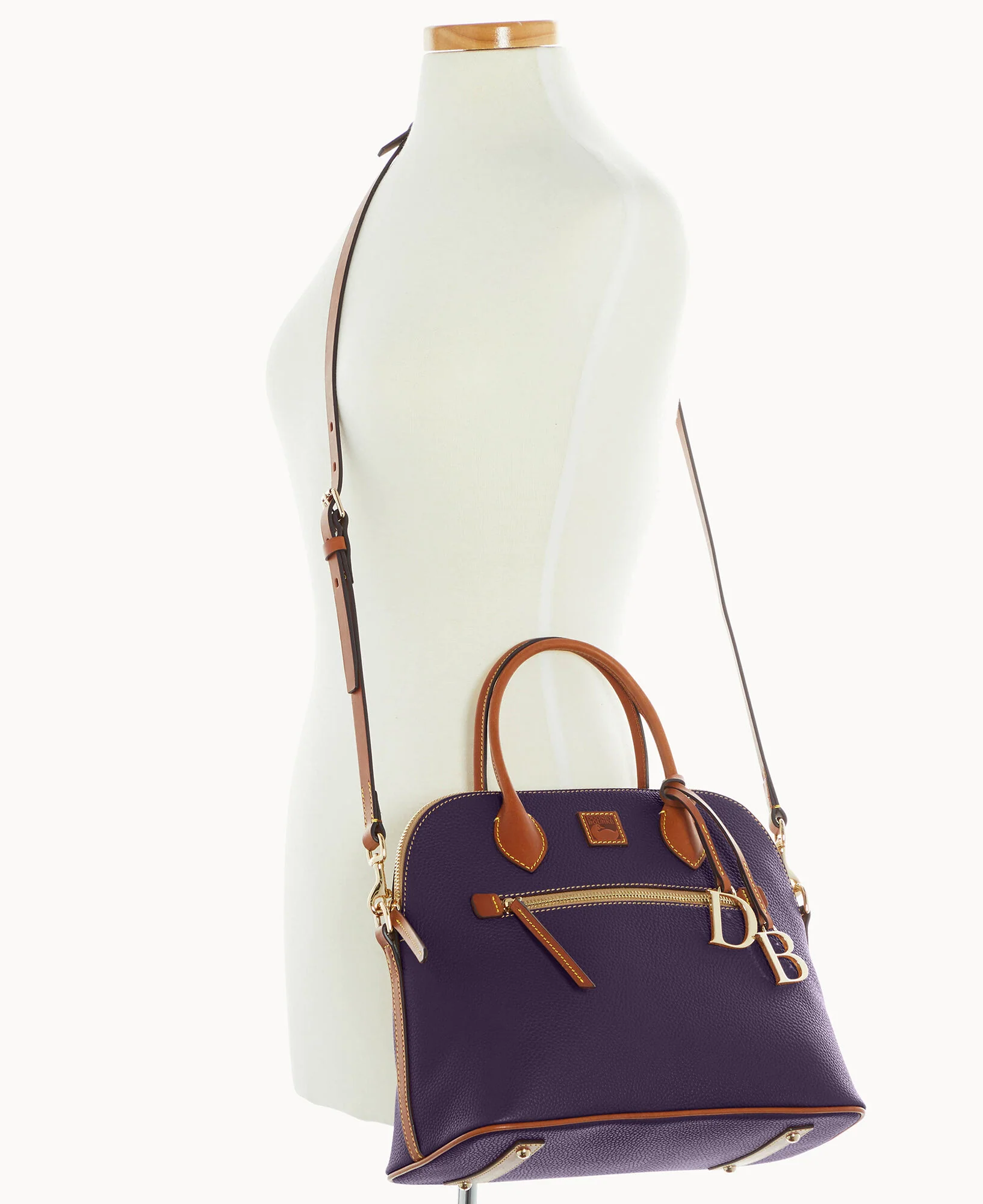 Pebble Grain Large Domed Satchel - Image 56