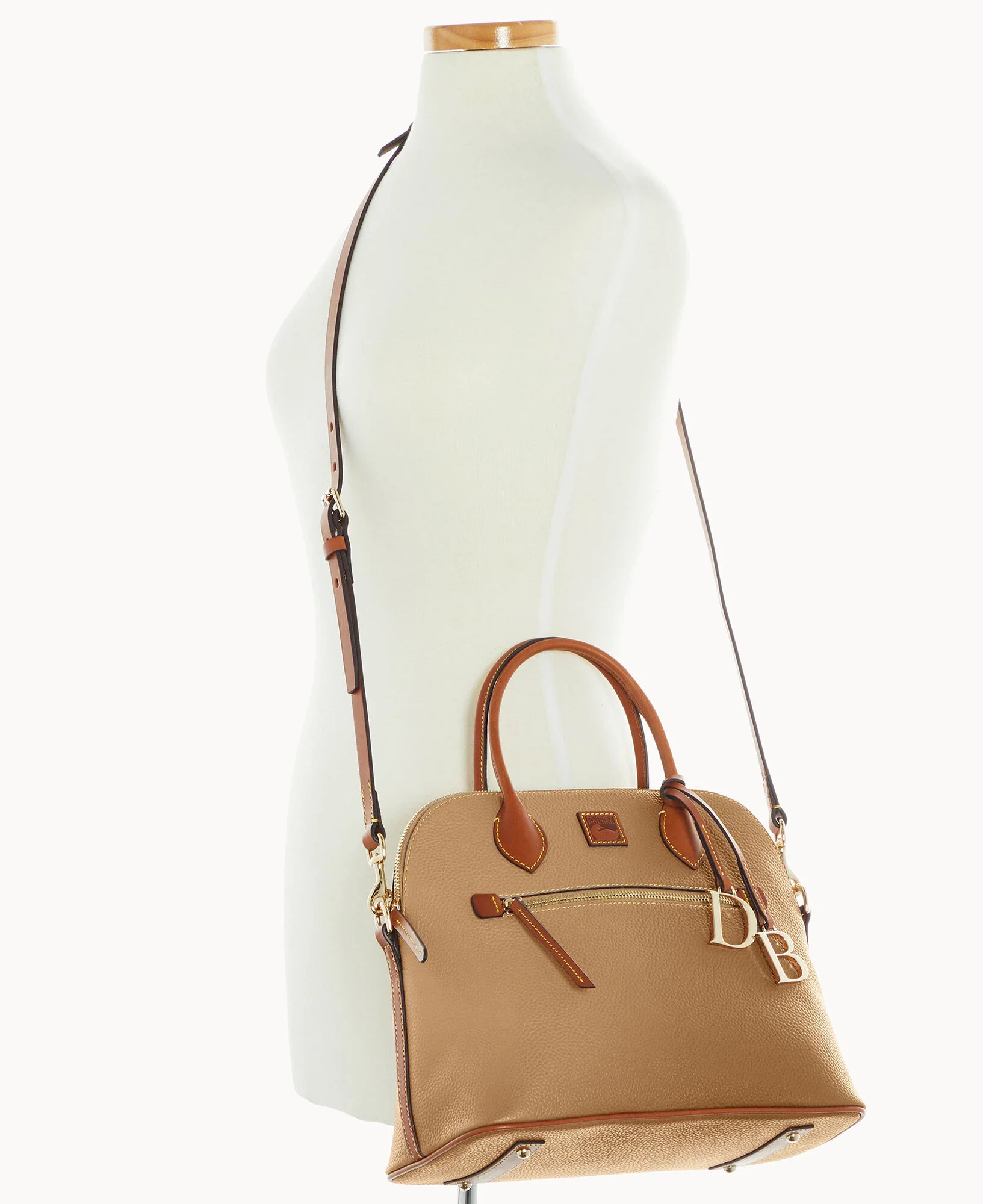 Pebble Grain Large Domed Satchel - Image 59