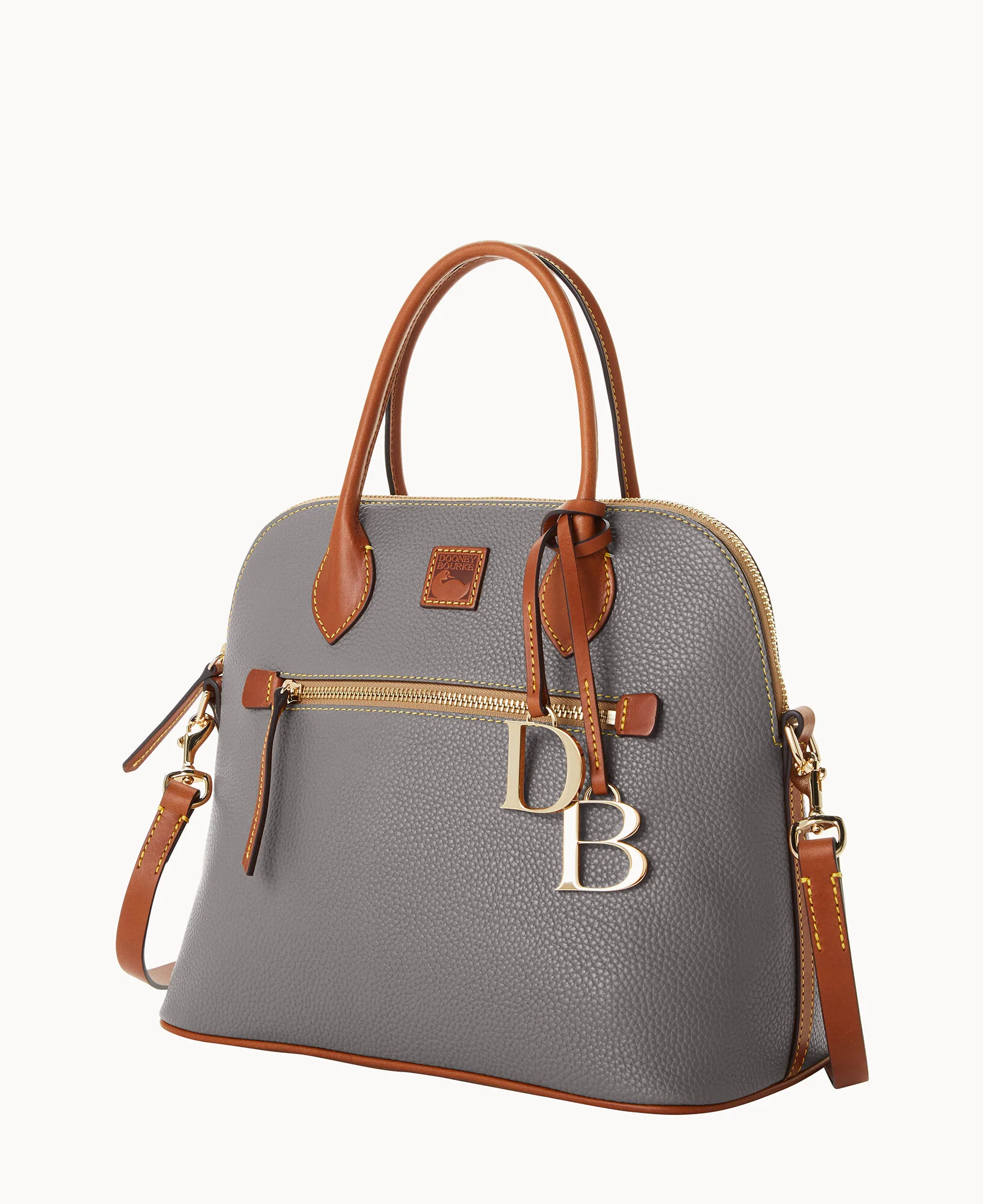 Pebble Grain Large Domed Satchel - Image 66