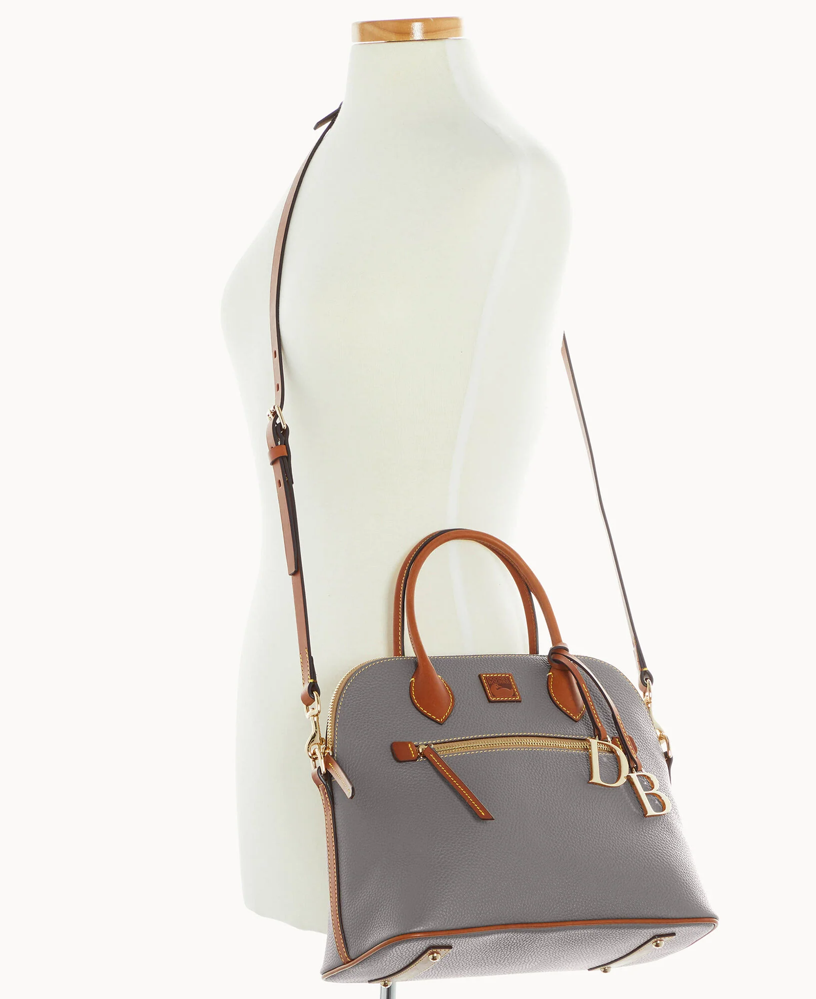 Pebble Grain Large Domed Satchel - Image 68